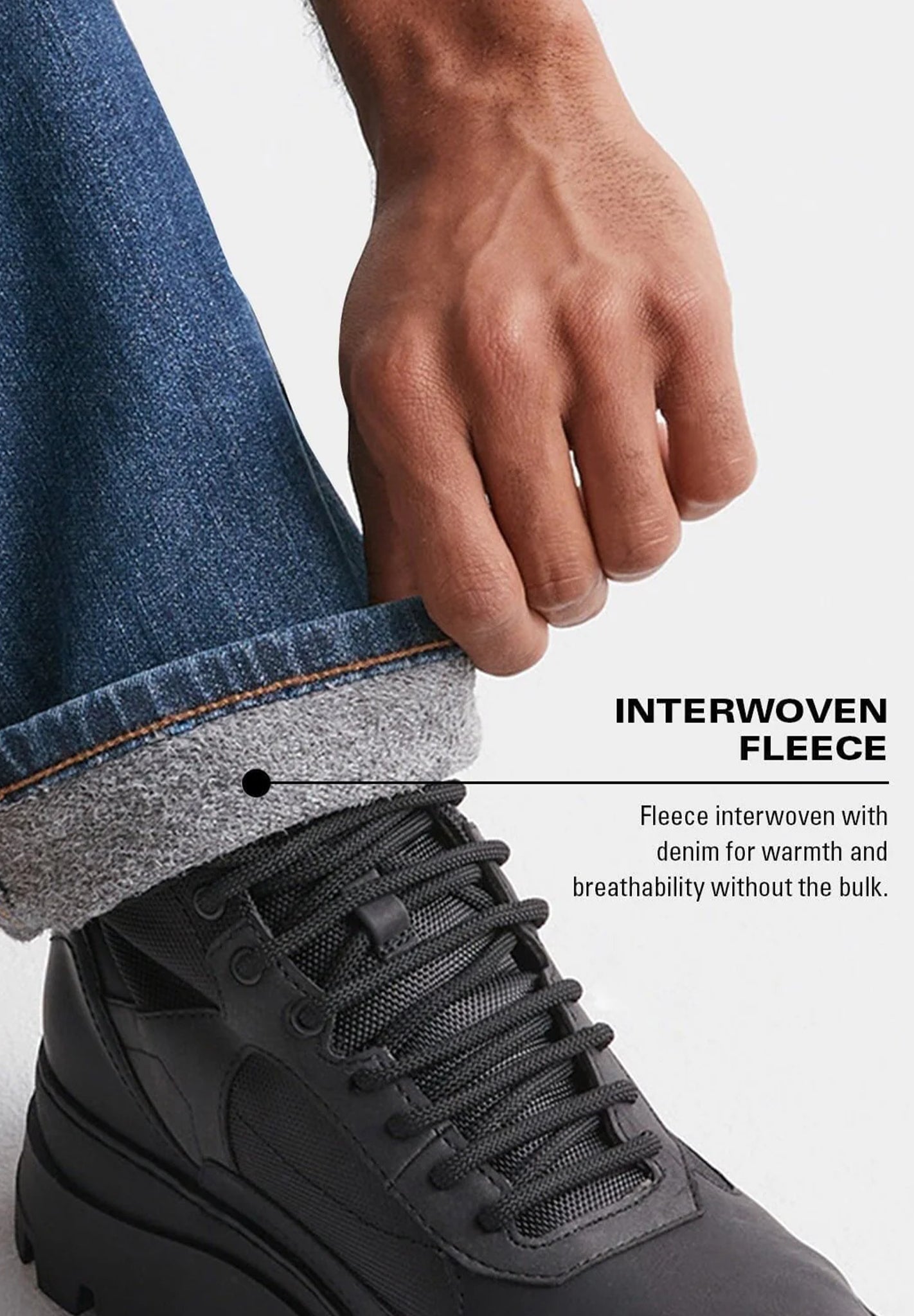 DUER - Tech Fleece Denim Straight - Classic Indigo - BACKYARD