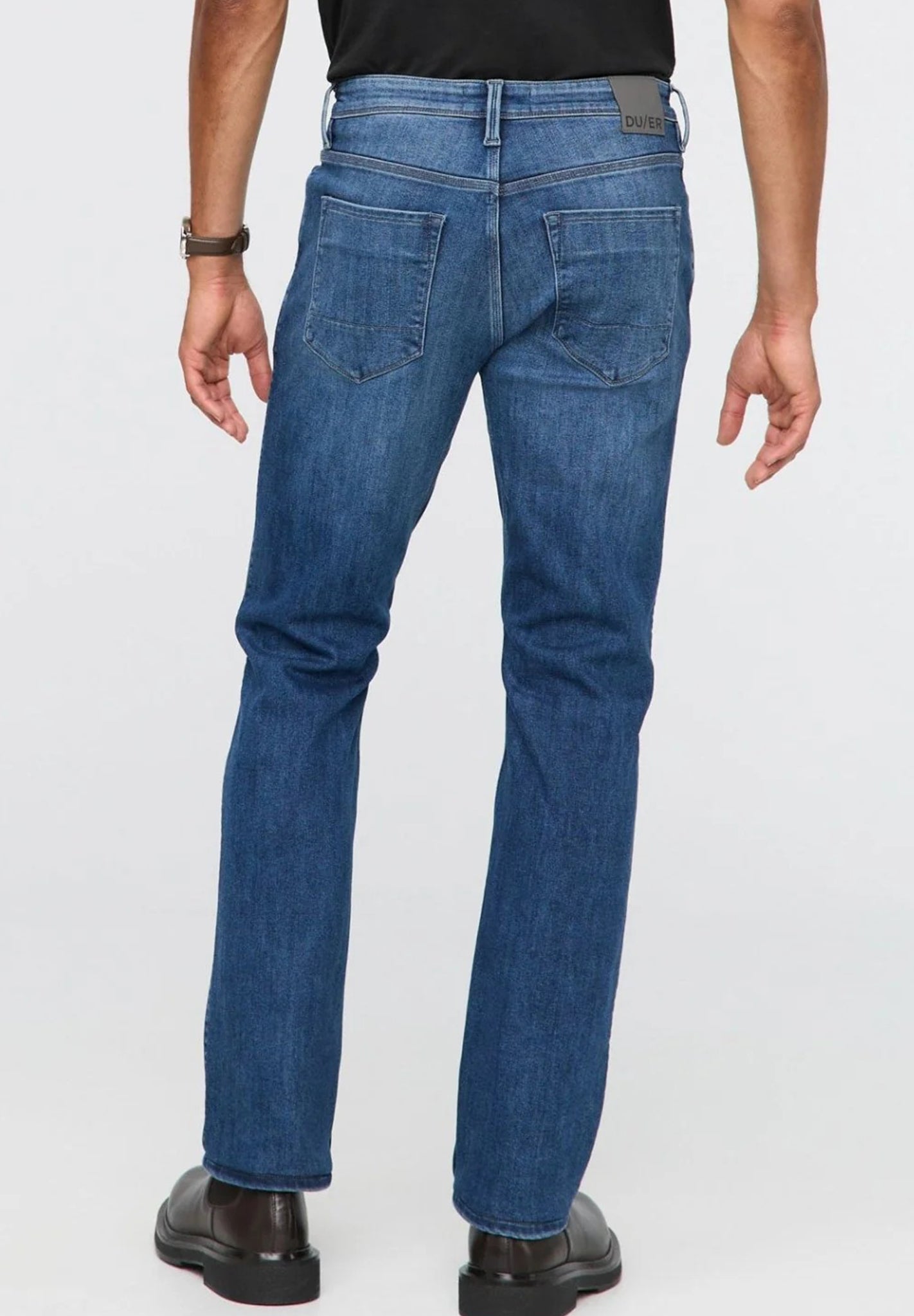 DUER - Tech Fleece Denim Straight - Classic Indigo - BACKYARD