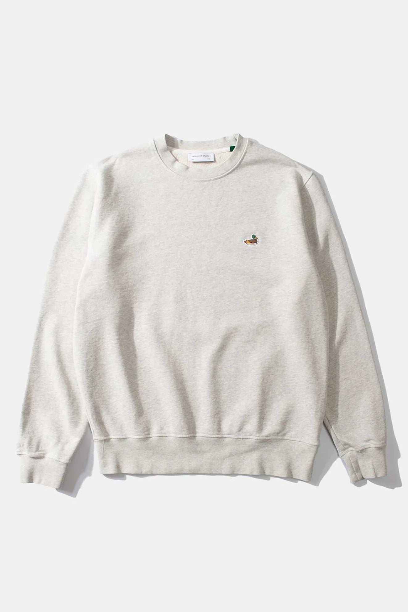 EDMMOND STUDIOS - Duck Patch Sweatshirt - Plain Grey Melange - BACKYARD