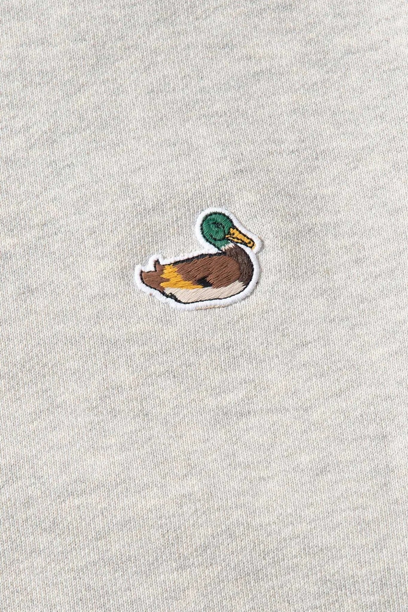 EDMMOND STUDIOS - Duck Patch Sweatshirt - Plain Grey Melange - BACKYARD