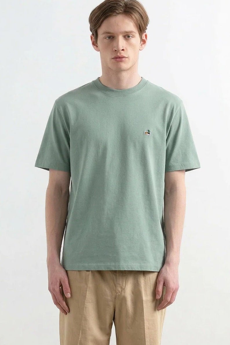 EDMMOND STUDIOS - Duck Patch T-Shirt - Plain Sage Green - BACKYARD
