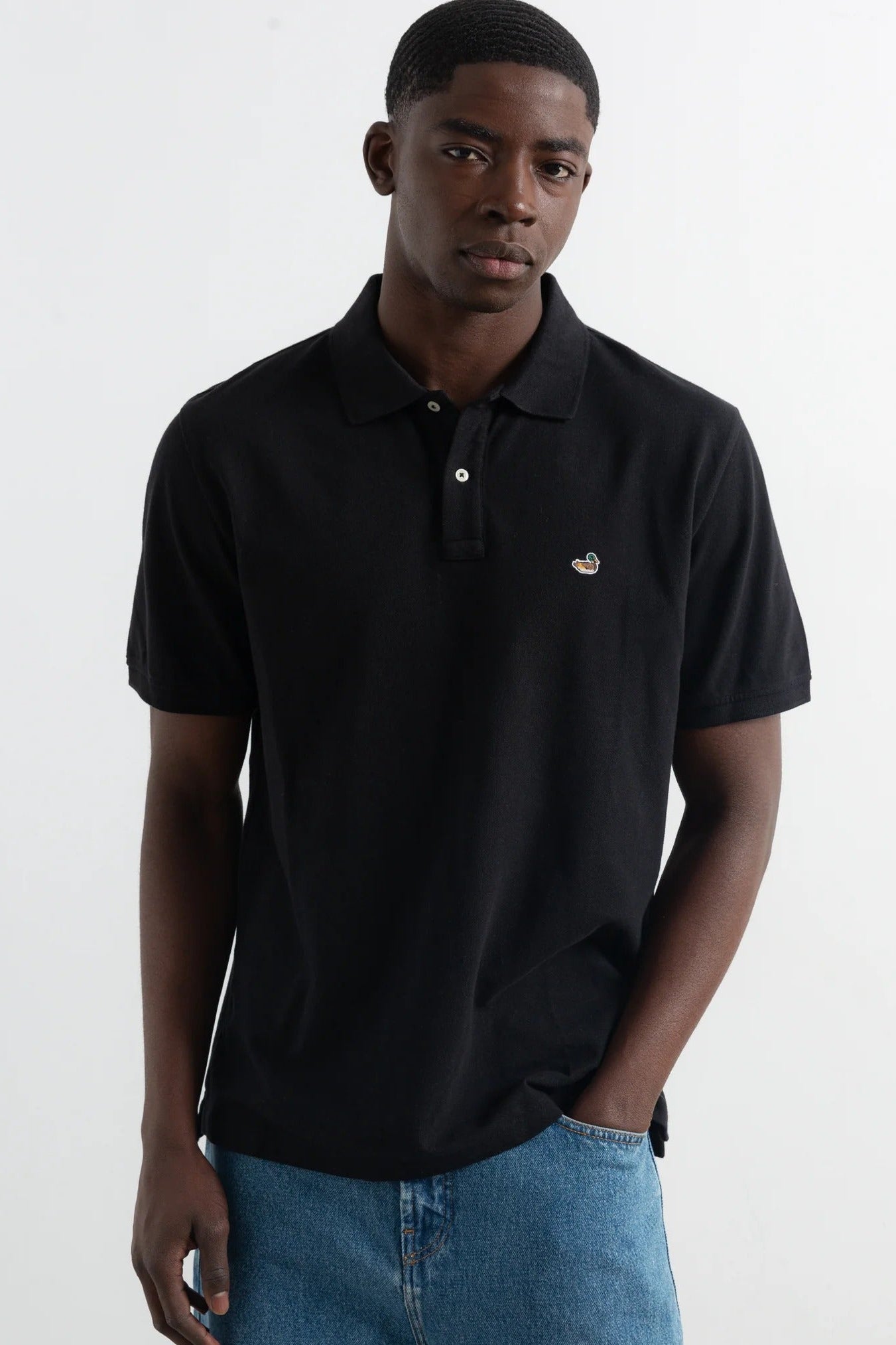 EDMMOND STUDIOS - Duck Polo - Plain Black - BACKYARD