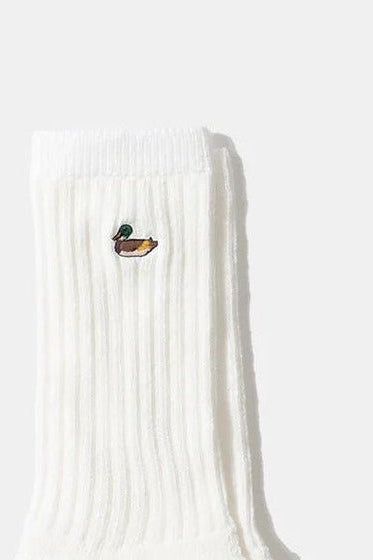 EDMMOND STUDIOS - Duck Socks - Plain Off White - BACKYARD