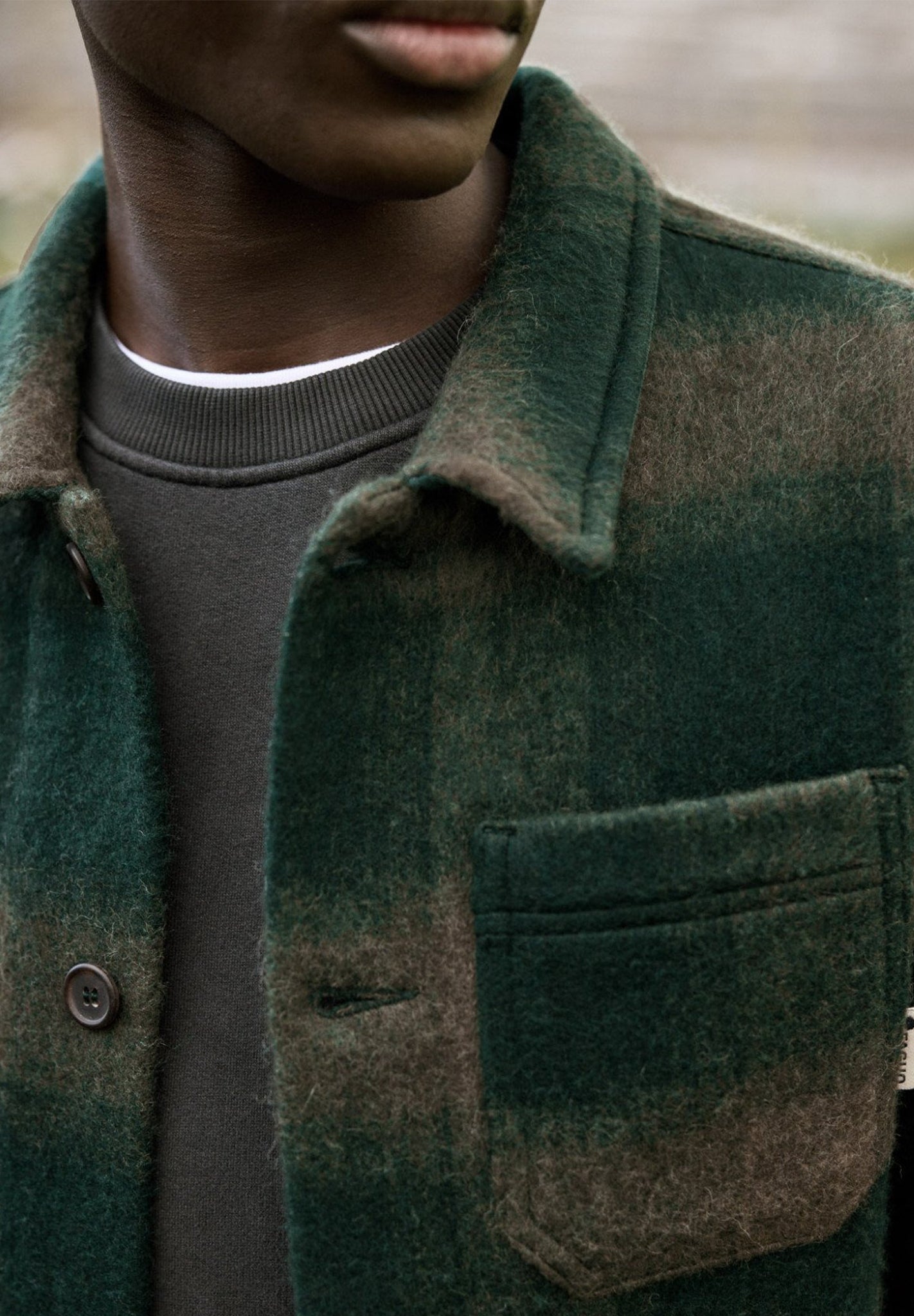 FAGUO - Lorge Outerwear Woven - Leaf Green Light Beige - BACKYARD