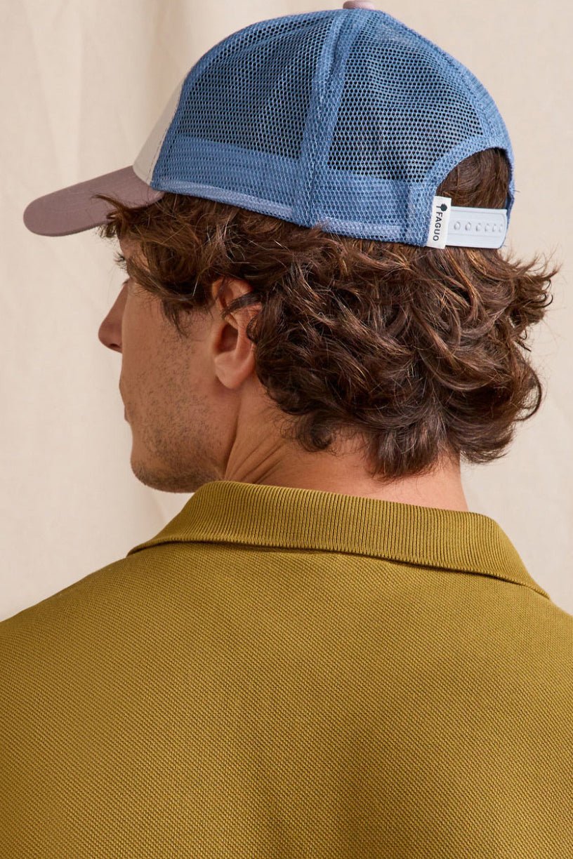 FAGUO - Trucker Cap Heads Woven - Ecru Purple - BACKYARD
