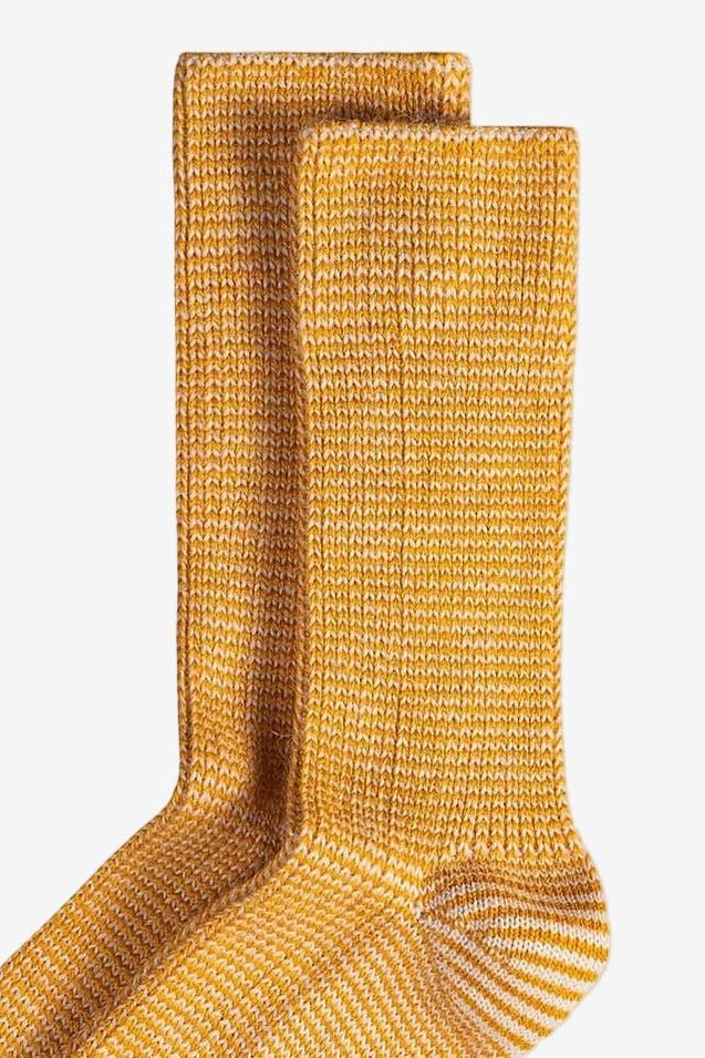 FERDINAND-Boho Socks-Stripes Yellow White-BACKYARD