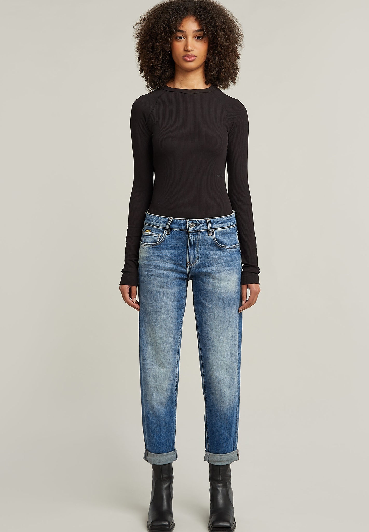 G - STAR - Kate Boyfriend Wmn - Vintage Azure - BACKYARD