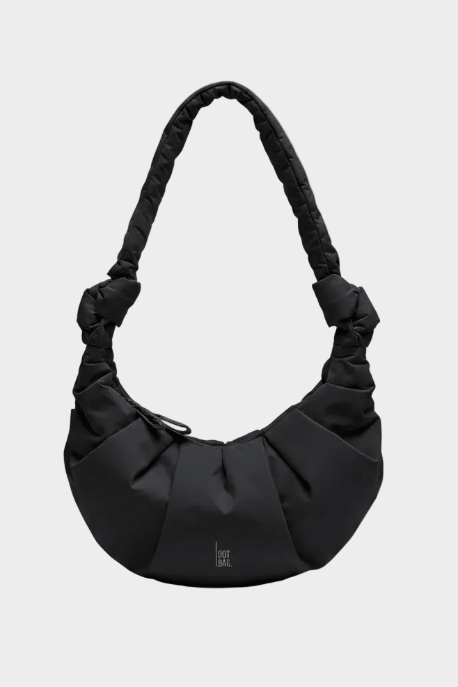 GOT BAG-Pleat Moon Bag Small-Black-BACKYARD