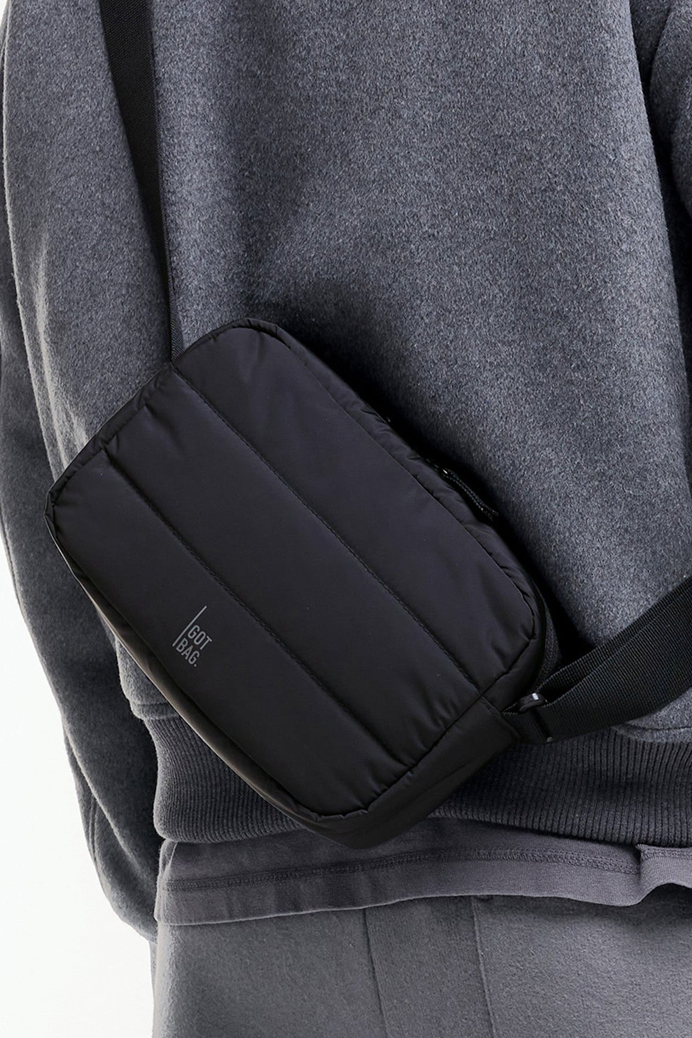 GOT BAG - Puffer Crossbody Bag - Black Monochrome - BACKYARD