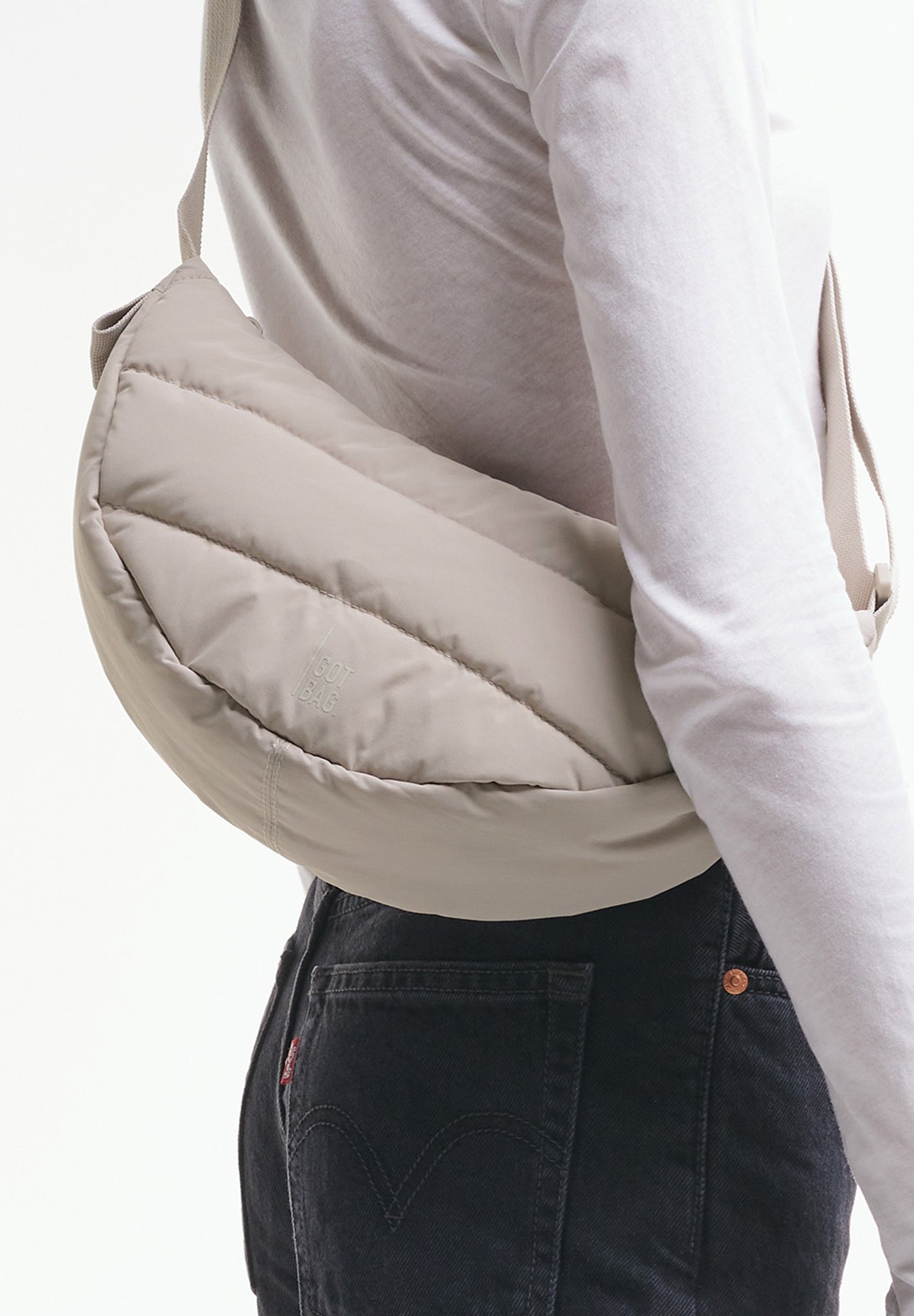 GOT BAG - Puffer Moon Bag Small - Scallop Monochrome - BACKYARD