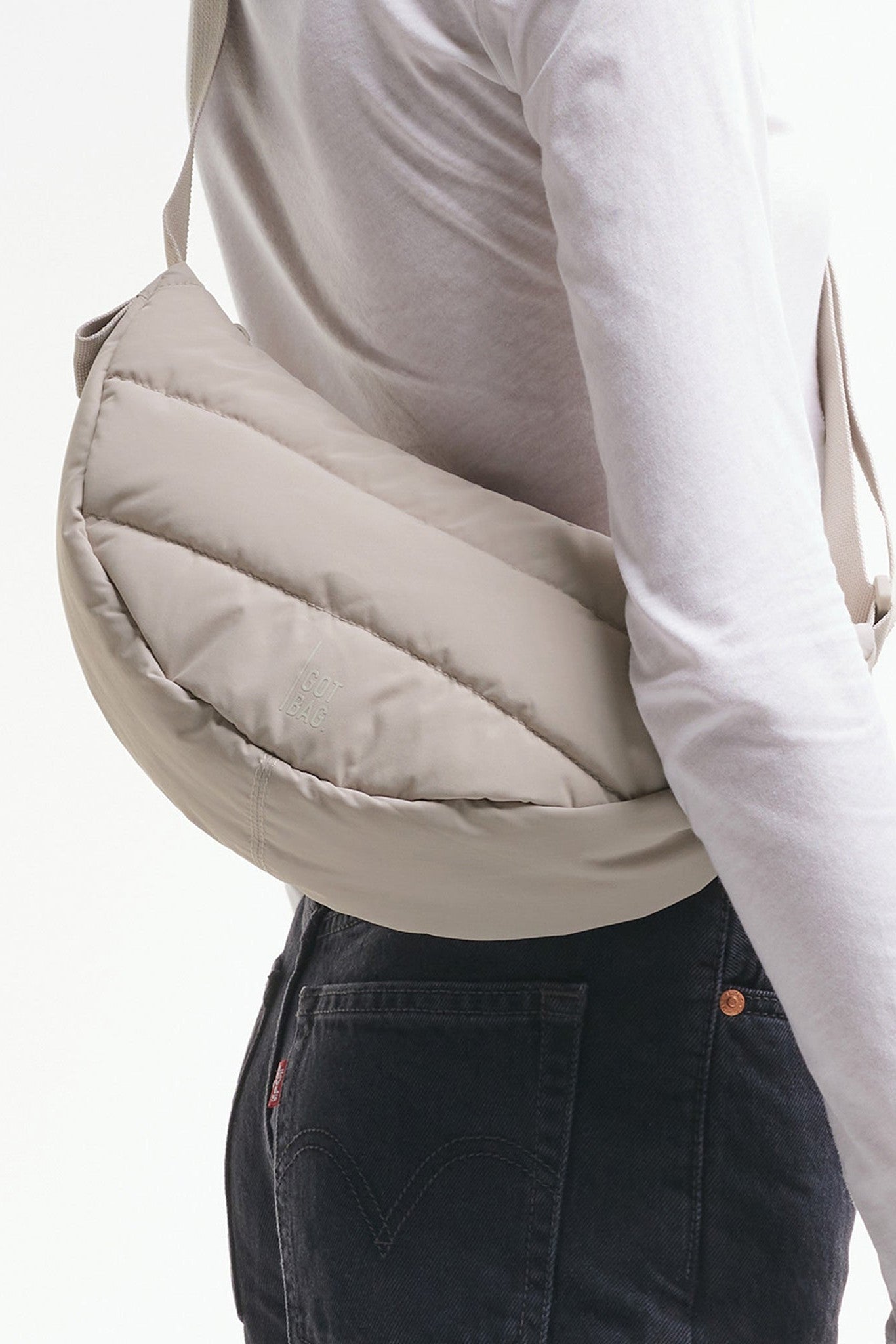 GOT BAG - Puffer Moon Bag Small - Scallop Monochrome - BACKYARD