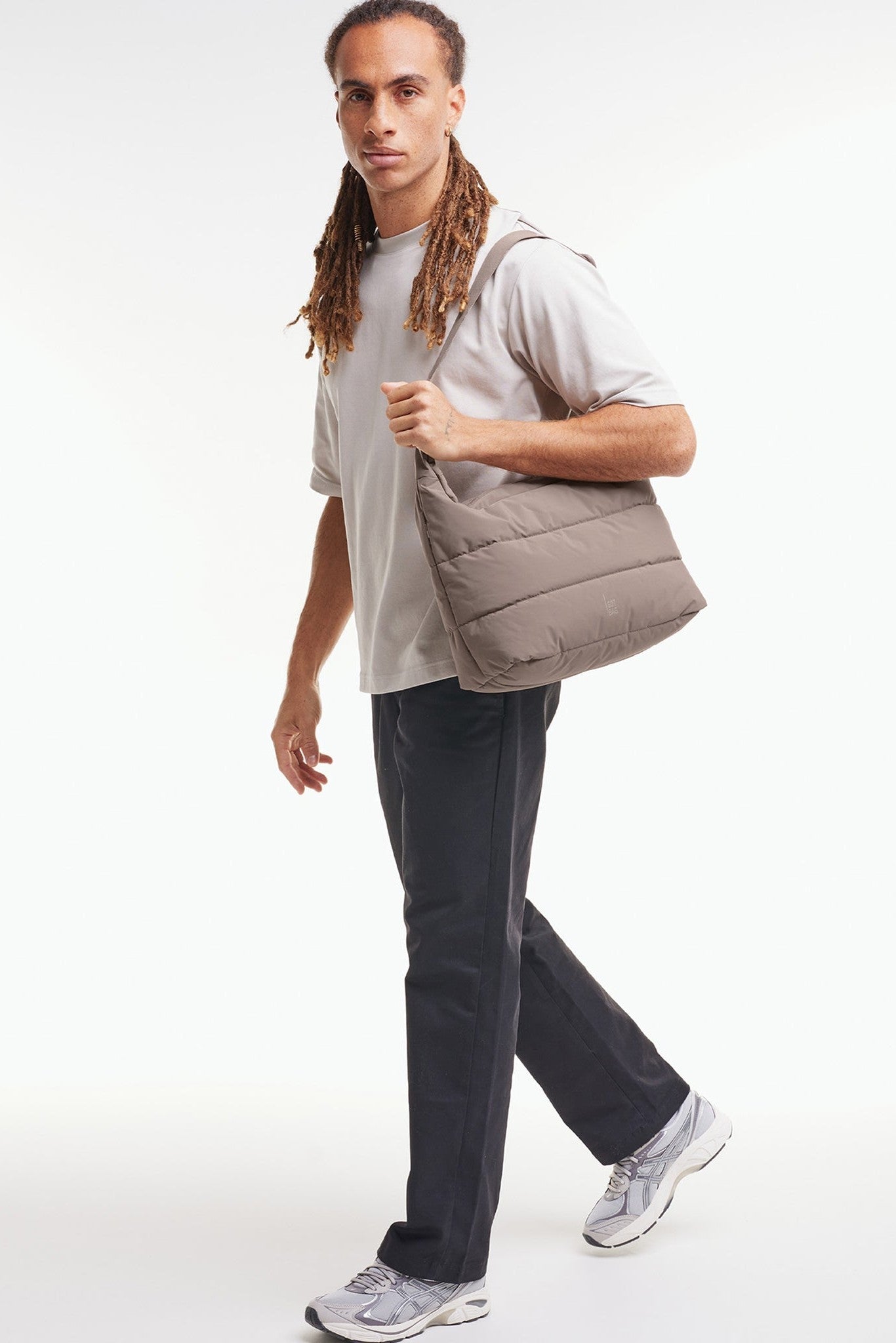 GOT BAG - Puffer Square Bag Large - Oyster Monochrome - BACKYARD