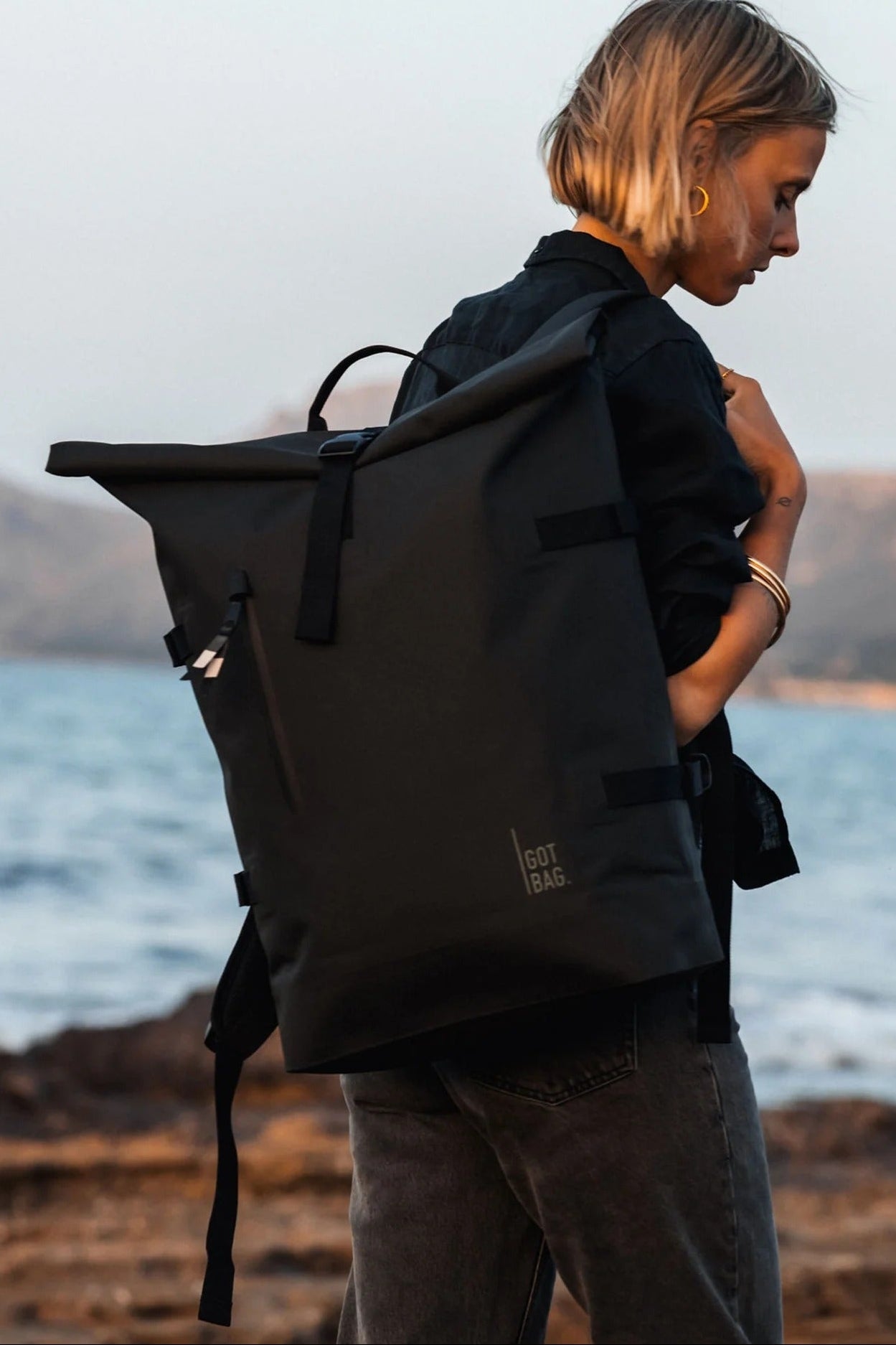 GOT BAG - Rolltop 2.0 Monochrome - Black - BACKYARD