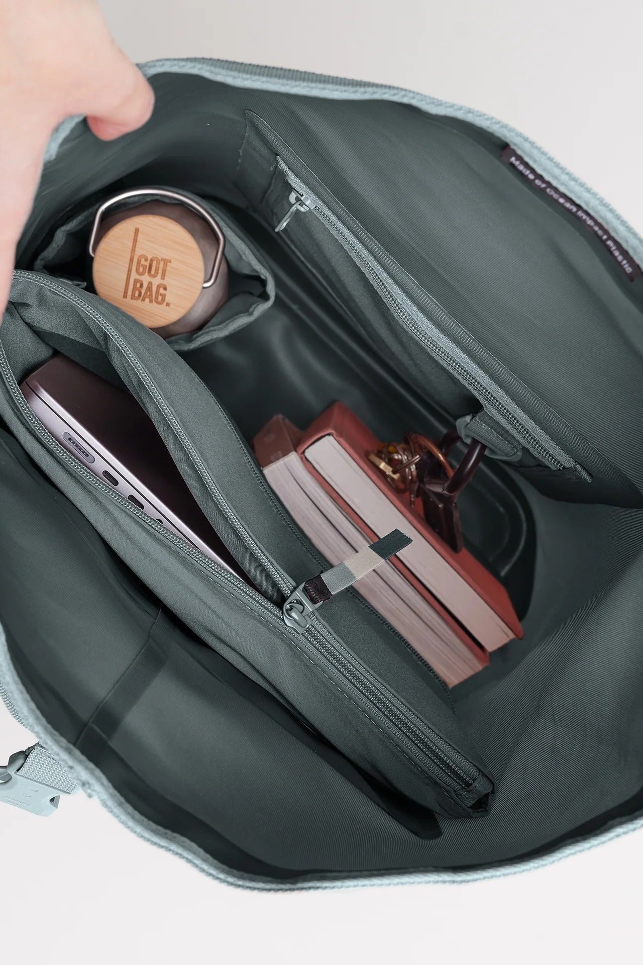 GOT BAG - Rolltop Lite 2.0 Monochrome - Basalt - BACKYARD