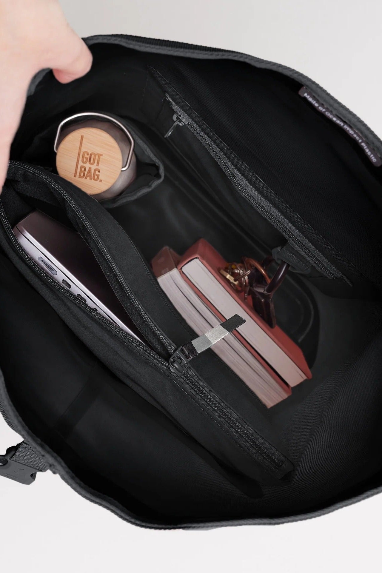 GOT BAG - Rolltop Lite 2.0 Monochrome - Black - BACKYARD