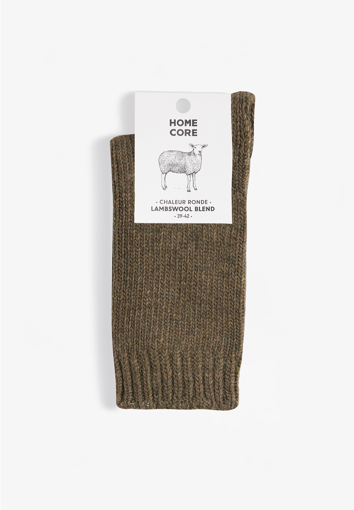 HOMECORE - Wool Socks Rustic - Khaki - BACKYARD