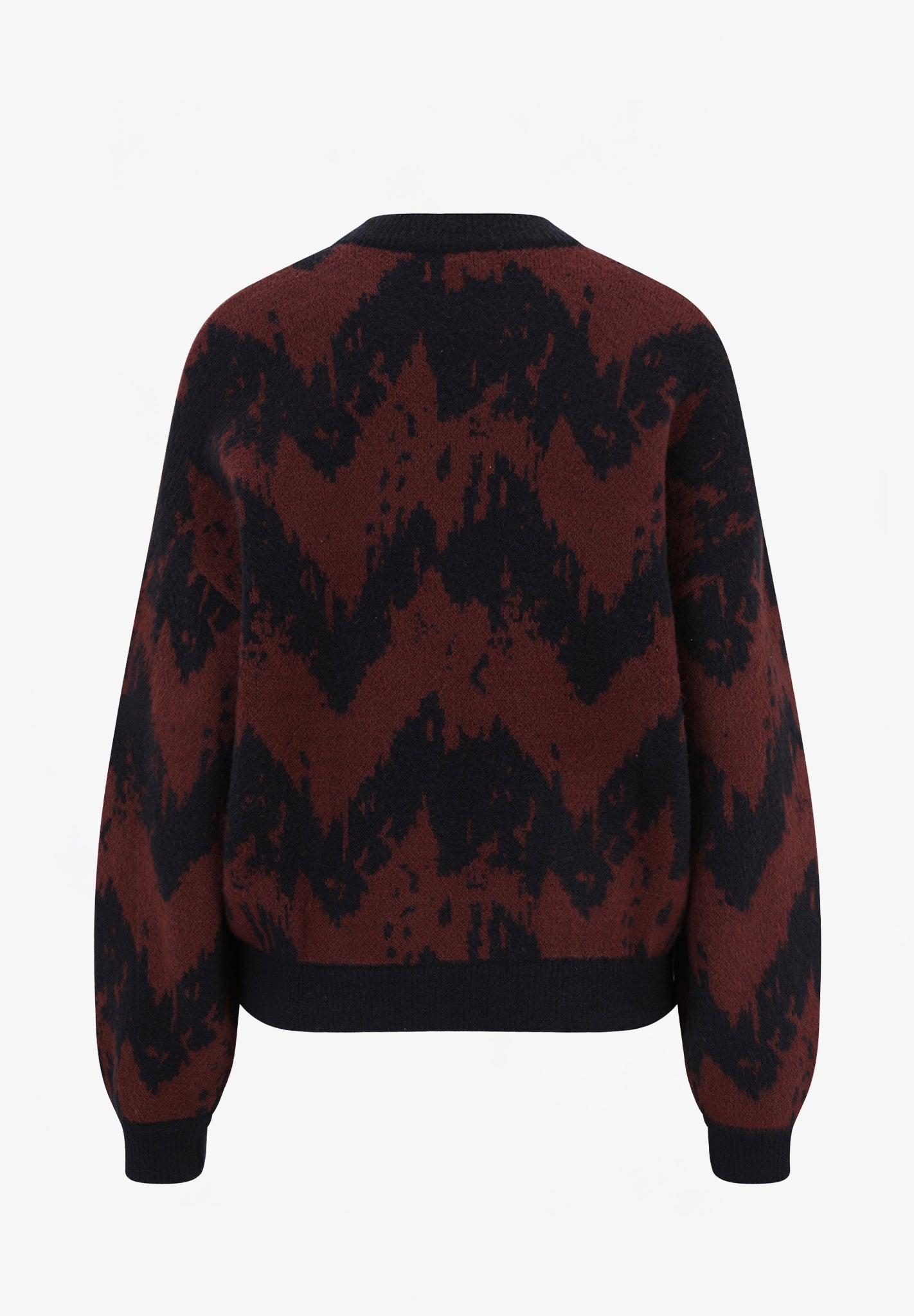 IRIEDAILY - Boxy Fluff Knit - Navy Red - BACKYARD