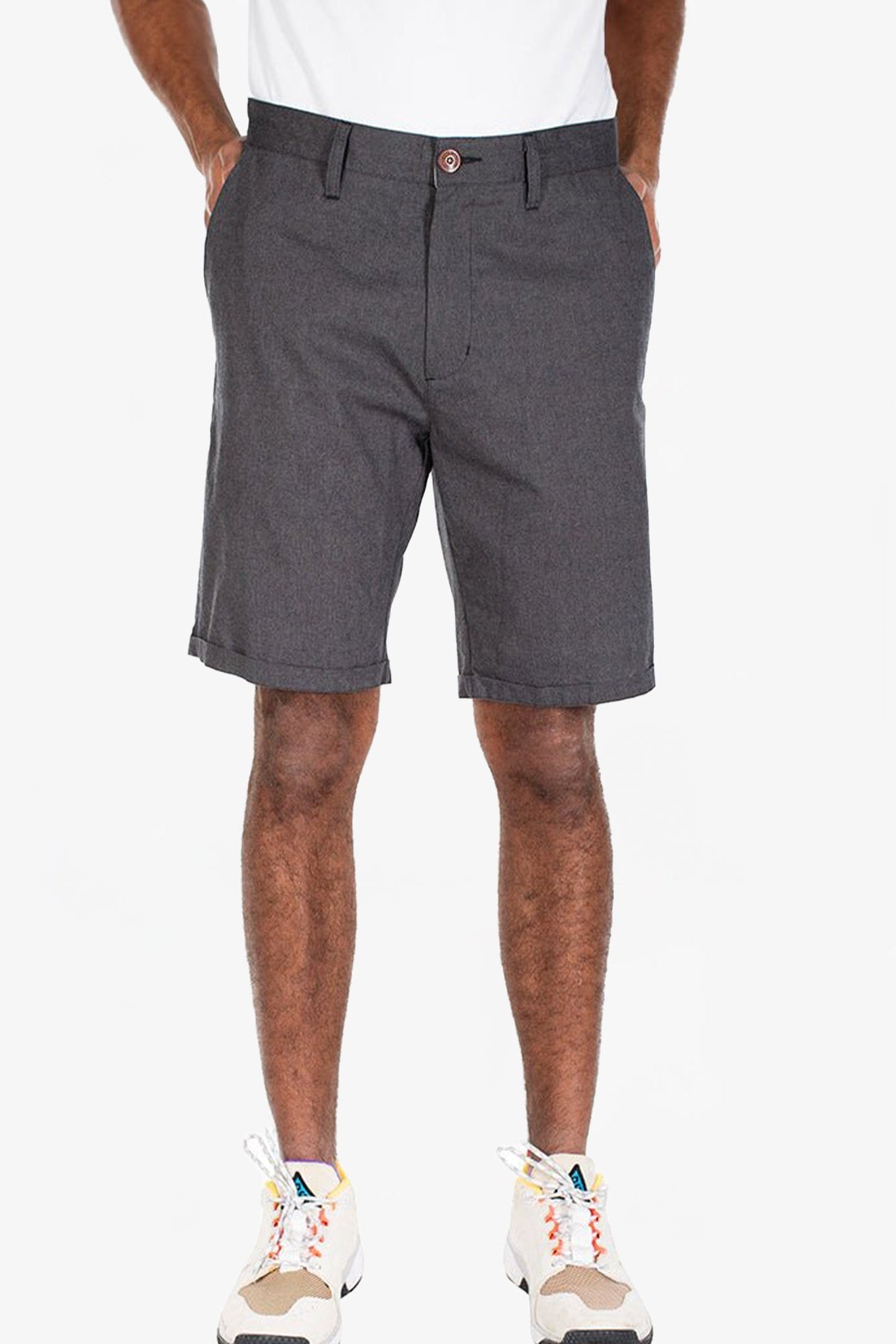 IRIEDAILY - Golfer Chambray Short - Anthra Melange - BACKYARD