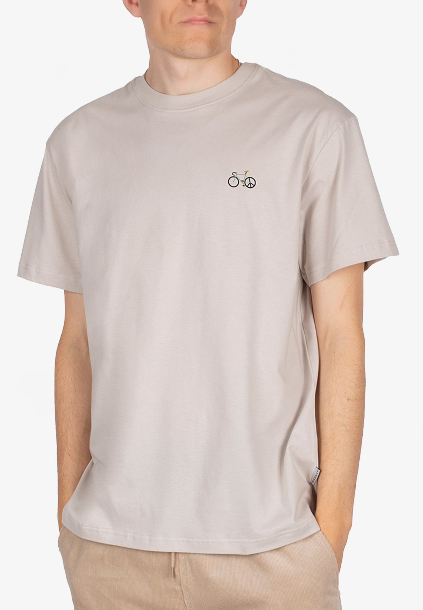 IRIEDAILY - Peaceride Emb Tee - Cloud Grey - BACKYARD