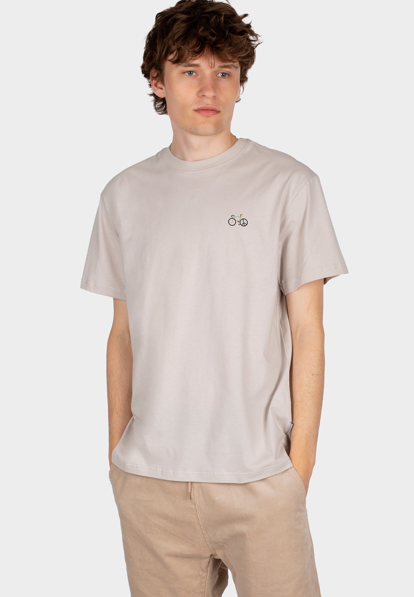 IRIEDAILY - Peaceride Emb Tee - Cloud Grey - BACKYARD