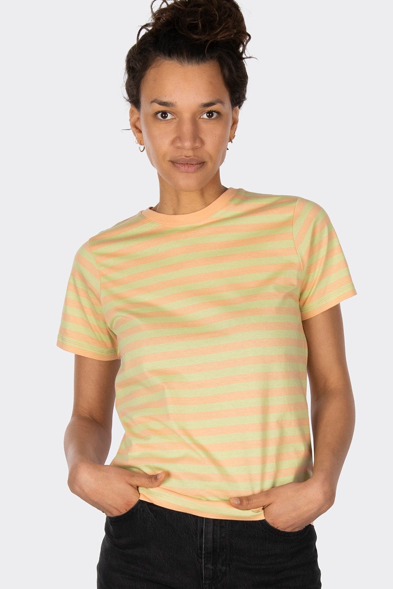 IRIEDAILY - Stripe Basic Tee - Cream Peach - BACKYARD