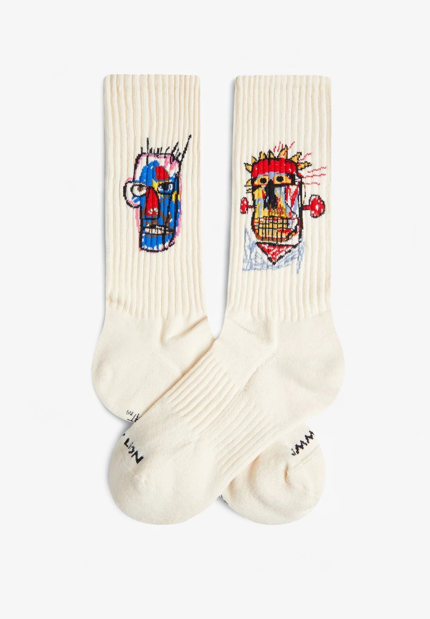 JIMMY LION - Athletic Basquiat Heads 1982 - Beige - BACKYARD