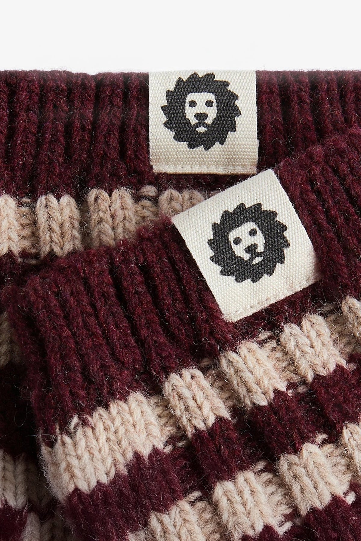 JIMMY LION - Premium Winter Rec - Beige Dark Red - BACKYARD