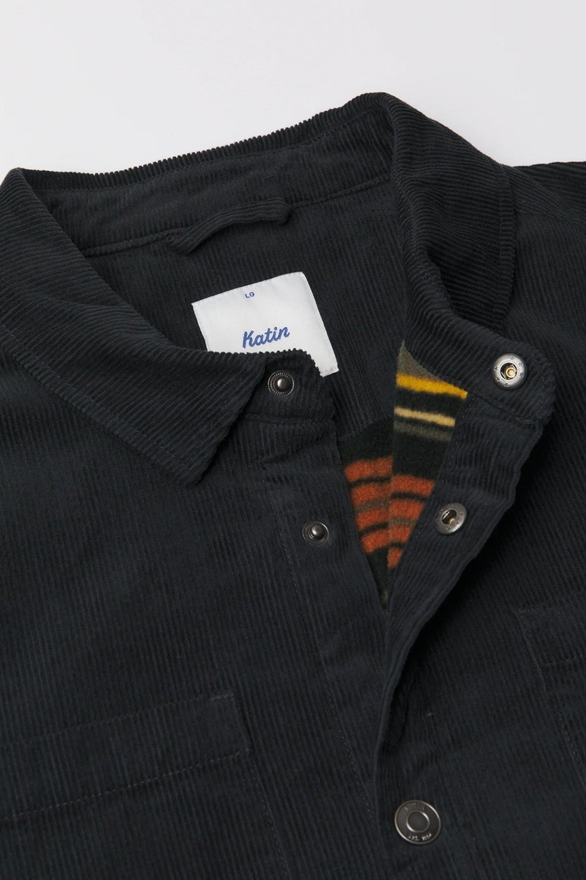 KATIN-Harold Corduroy Shirt Jacket-Black Wash-BACKYARD