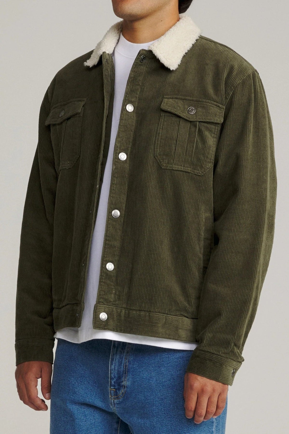 KATIN-Harris Corduroy Jacket-Dark Olive-BACKYARD
