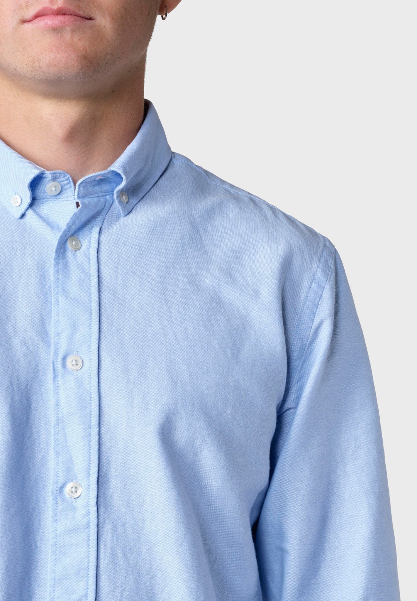 KLITMOLLER COLLECTIVE - Basic Shirt - Blue Melange - BACKYARD