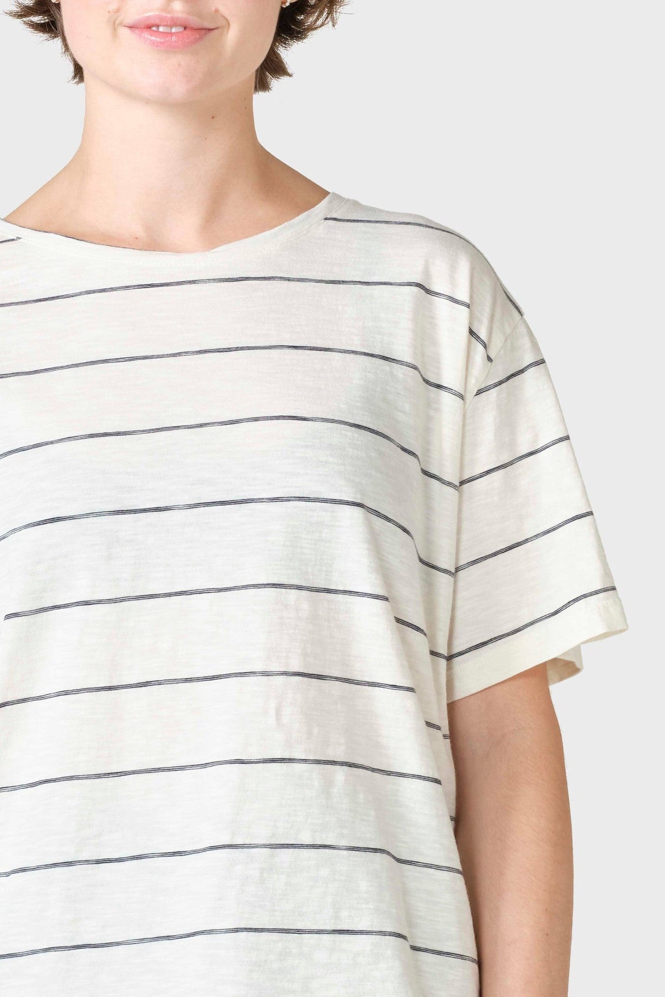 KLITMOLLER COLLECTIVE - Megan Tee - Cream Navy - BACKYARD