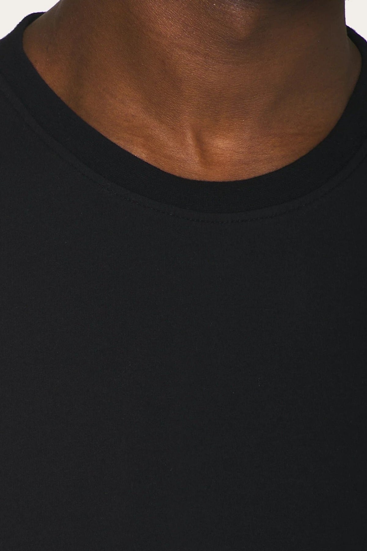 KNOWLEDGE COTTON-Basic T-Shirt-Black Jet-BACKYARD