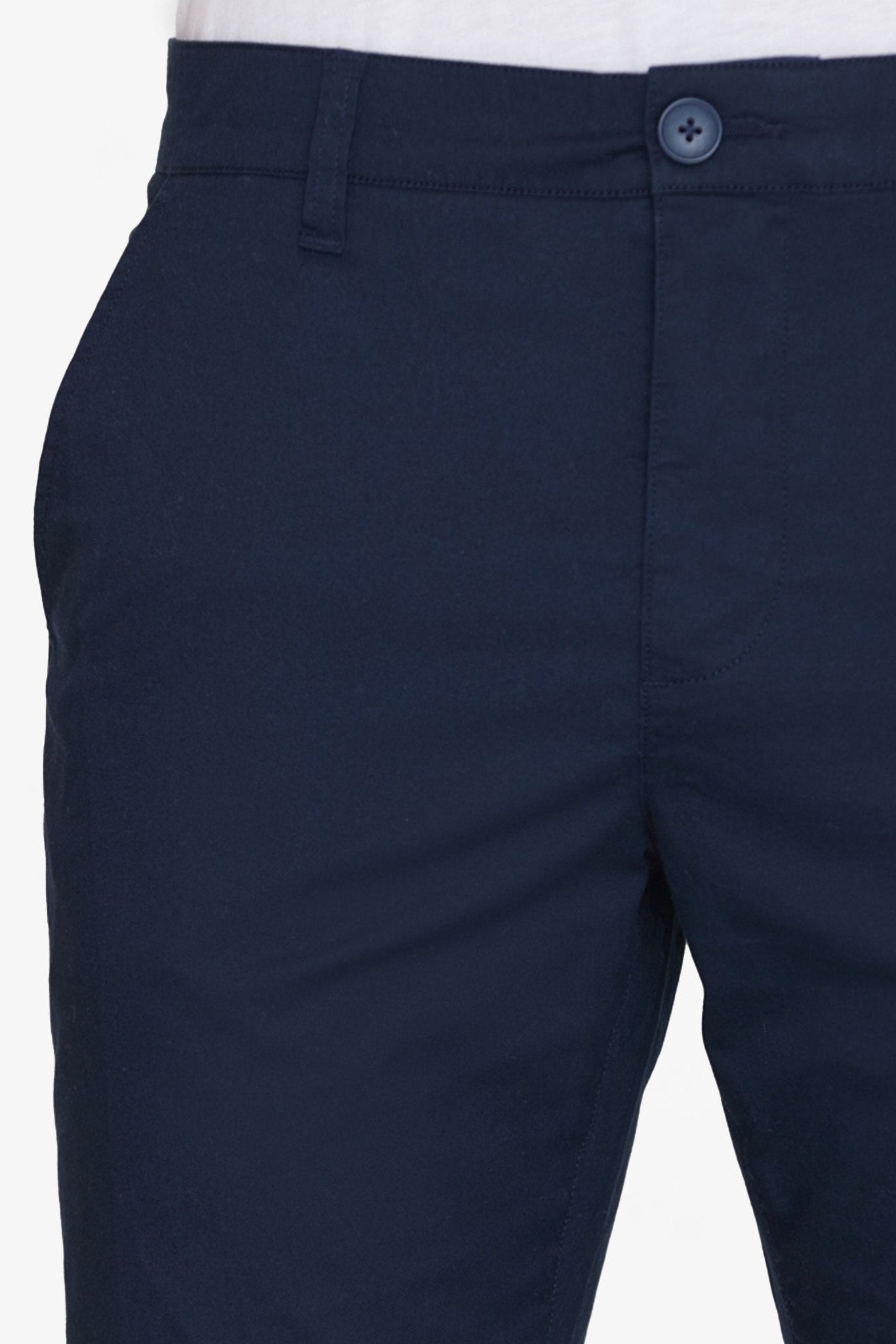 KNOWLEDGE COTTON - Chuck Regular Chino Poplin Shorts - Total Eclipse - BACKYARD