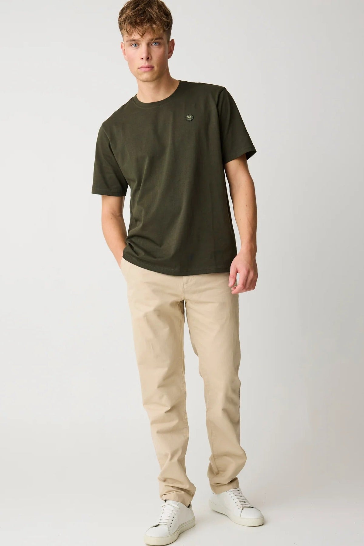KNOWLEDGE COTTON-Chuck Regular Chino Twill Pants-Light Feather Gray-BACKYARD