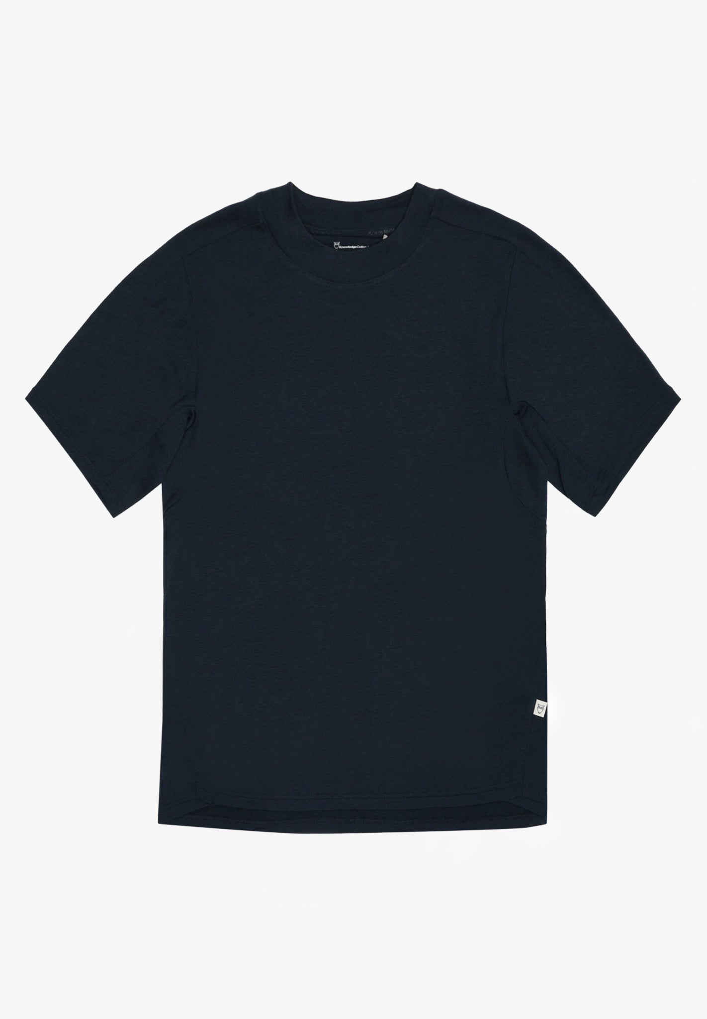 KNOWLEDGE COTTON - Dynamic Wool 175 Single Constructed T-Shirt - Black Jet - BACKYARD