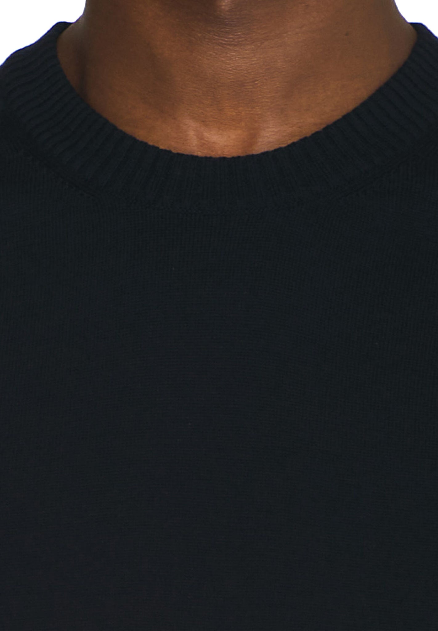 KNOWLEDGE COTTON - Regular Merino Knit Crew Neck - Total Eclipse - BACKYARD