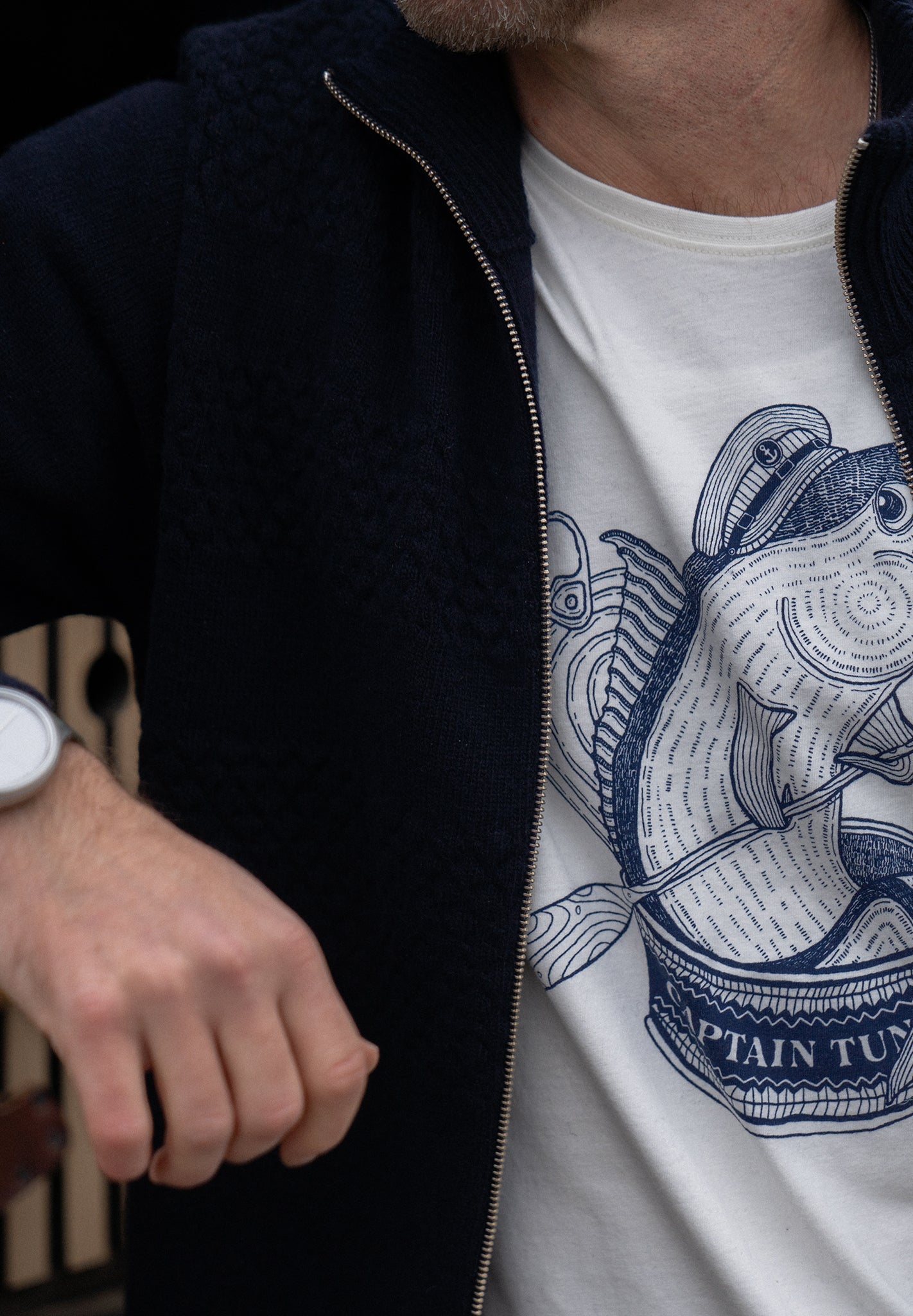 LAKOR - Captain Tuna T-Shirt - Starwhite - BACKYARD