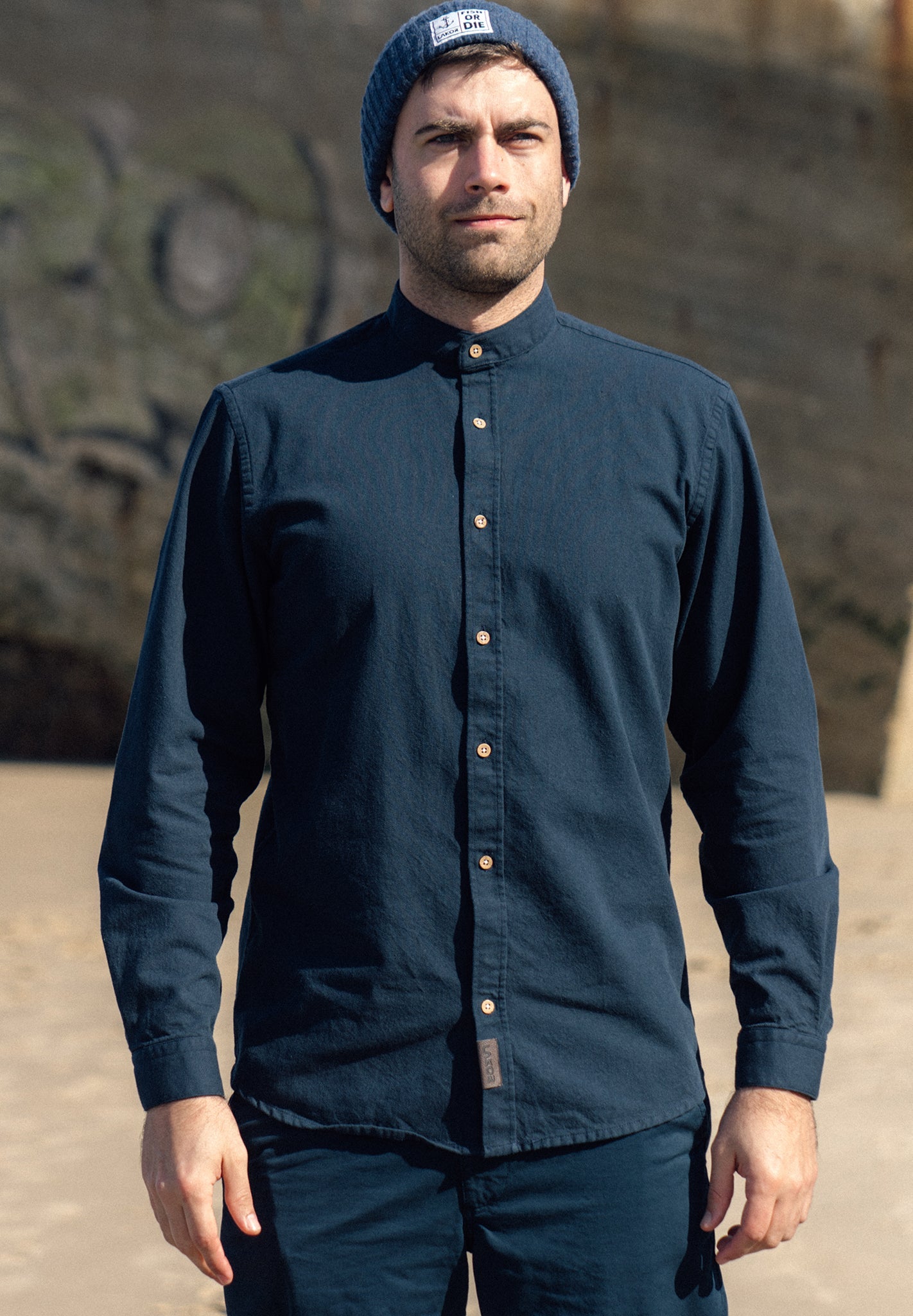 LAKOR - Plain Dal Shirt - Blueberry - BACKYARD