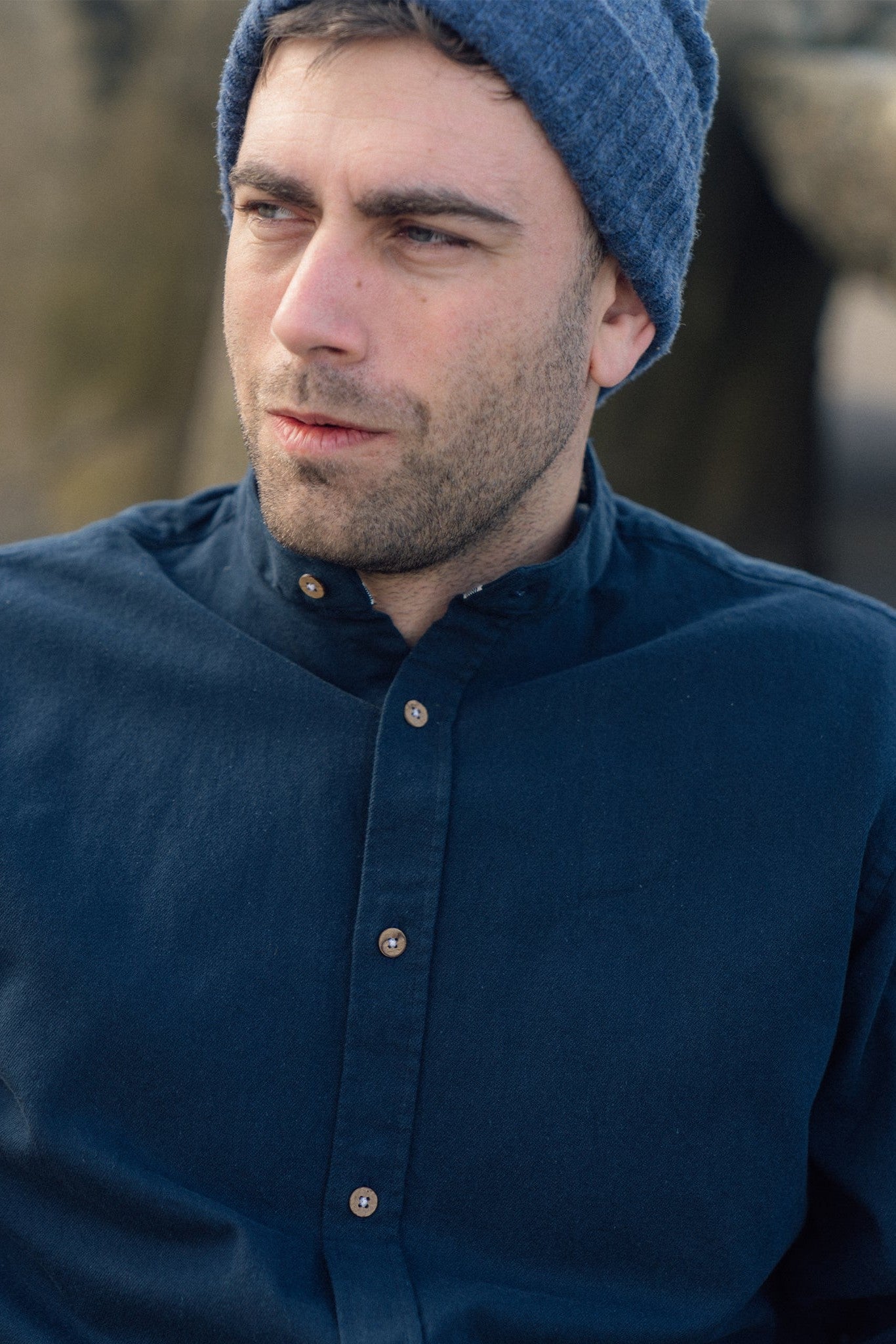LAKOR - Plain Dal Shirt - Blueberry - BACKYARD