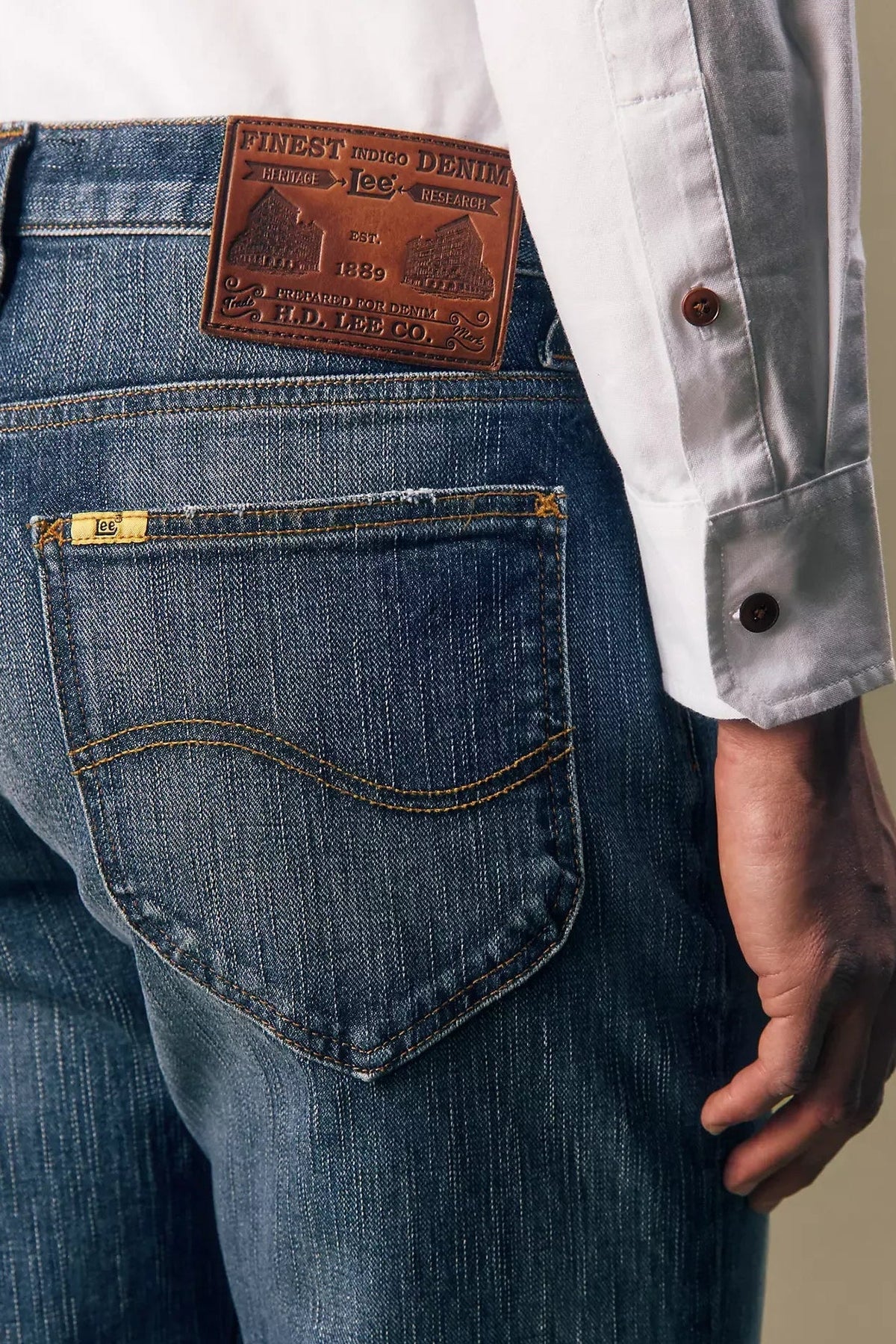 LEE-Gold Regular Straight Jeans-Gold Sunday-BACKYARD