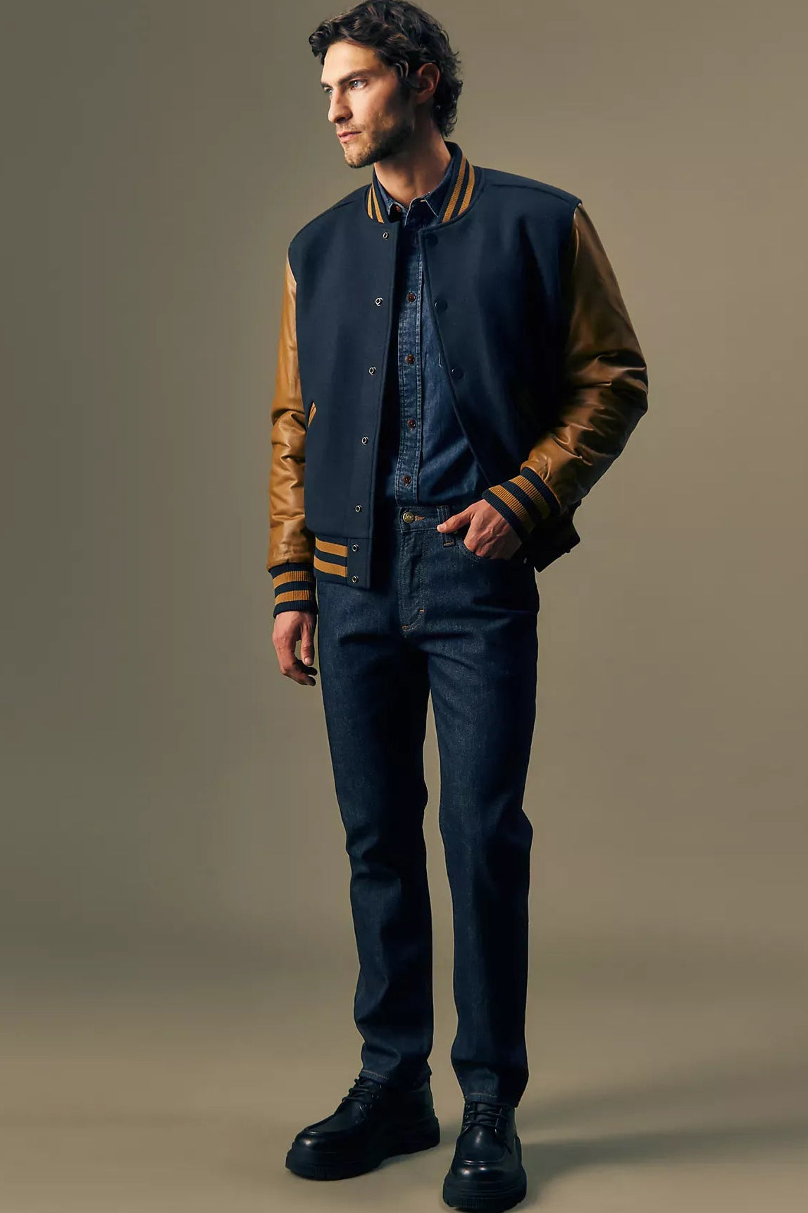 Gold Regular Tapered Jeans