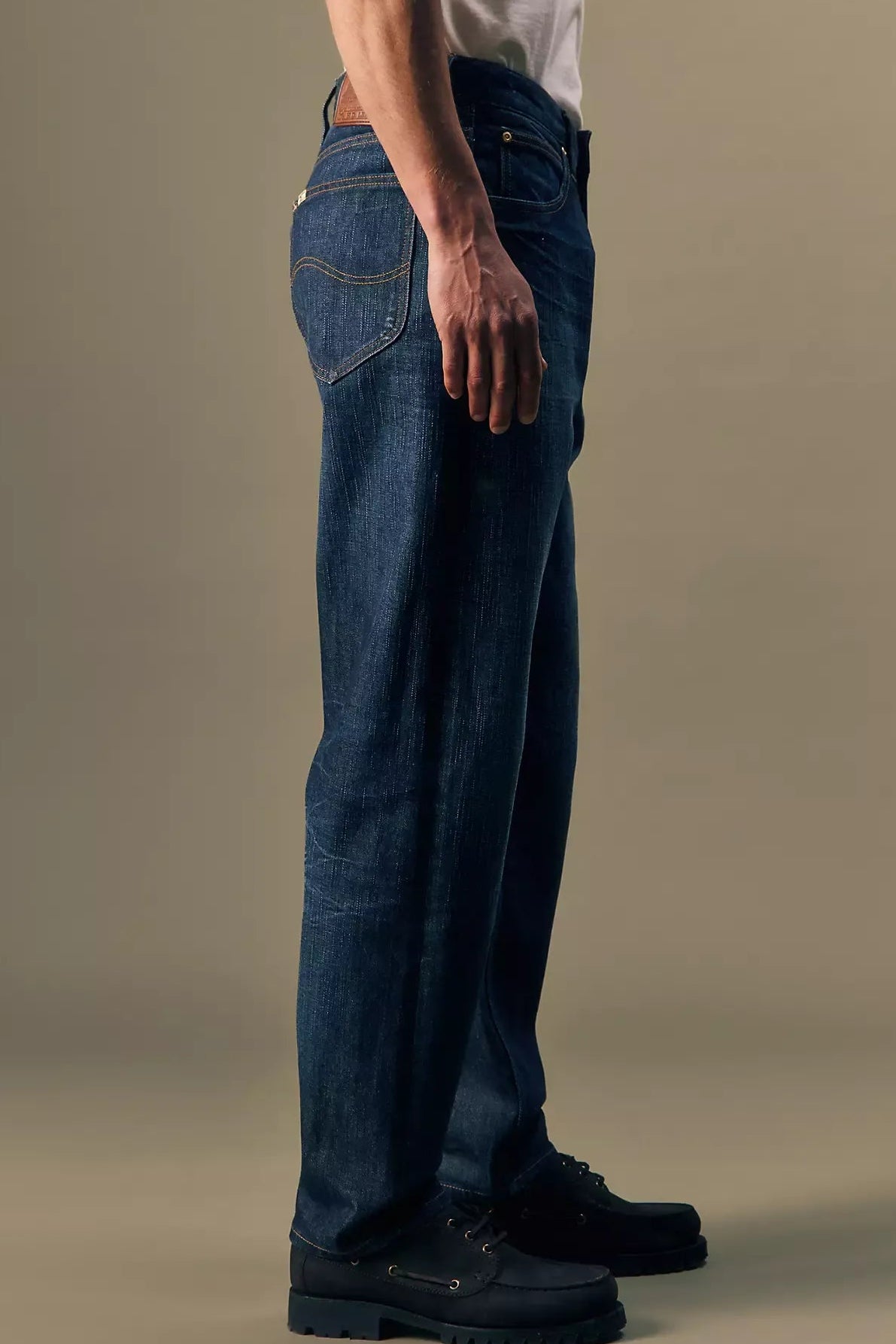 Gold Relaxed Tapered Jeans