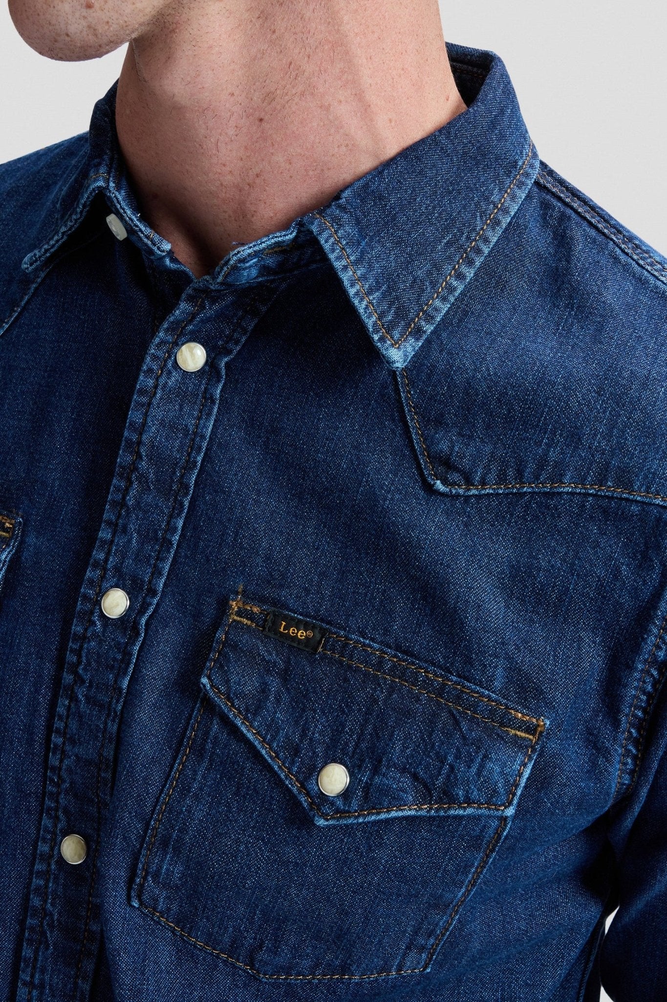 LEE - Regular Western Shirt - Rinse - BACKYARD