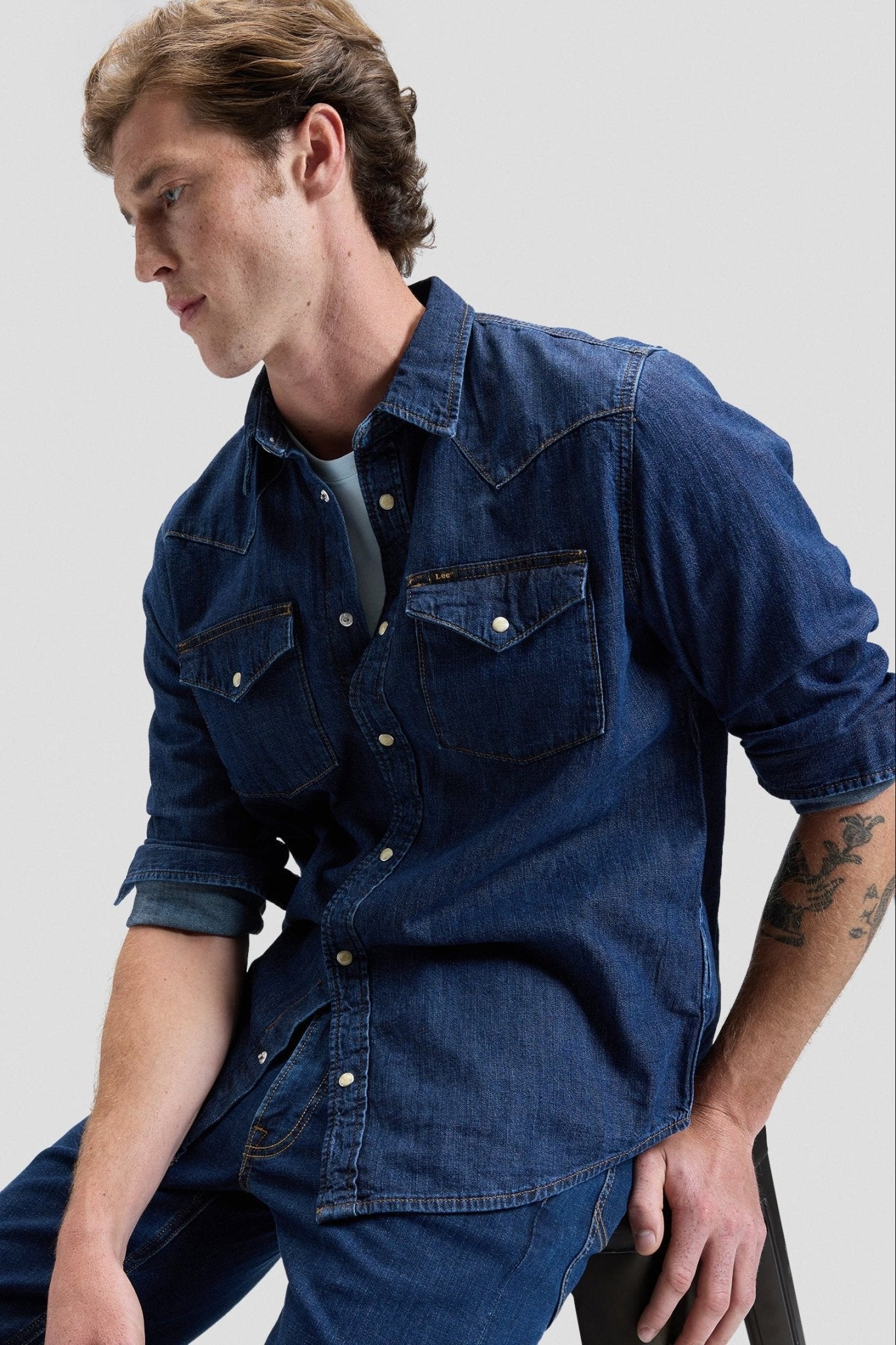 LEE - Regular Western Shirt - Rinse - BACKYARD