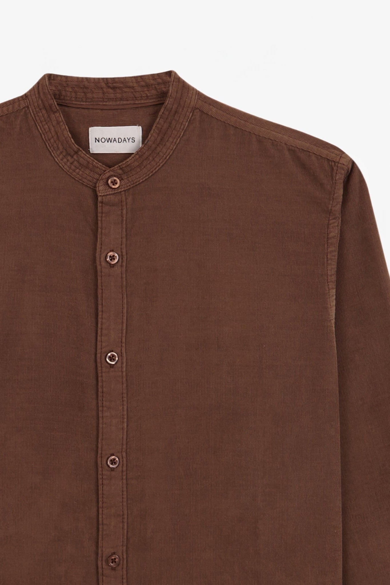 NOWADAYS - Garment Dyed Babycord Shirt - Rain Drum - BACKYARD