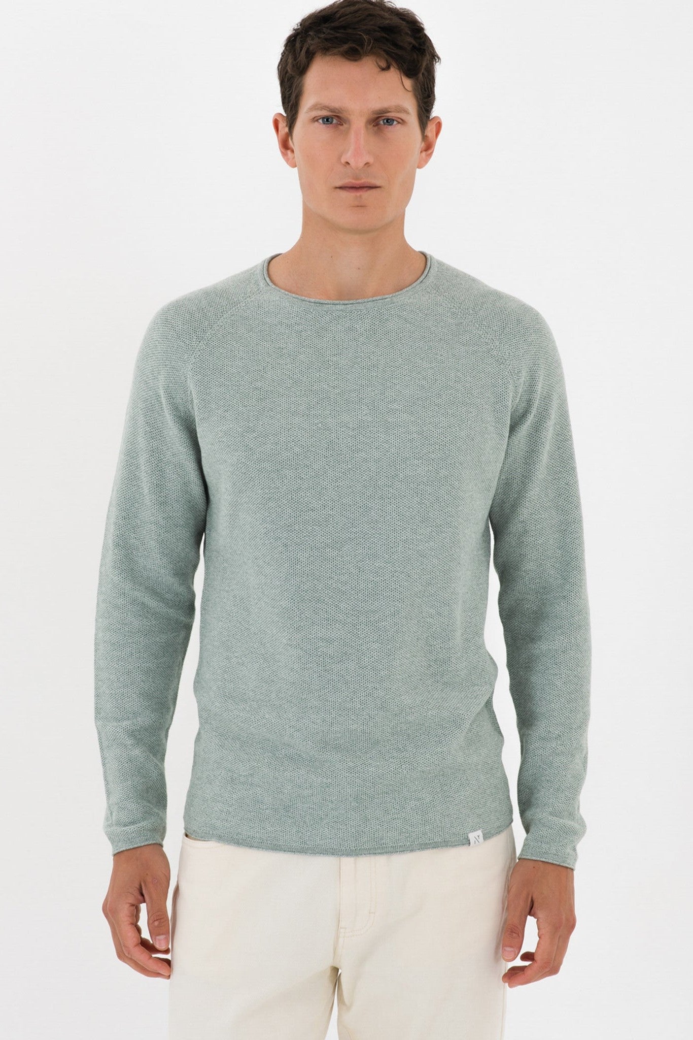 NOWADAYS - Honeycomb Crew Neck - Jade Green - BACKYARD