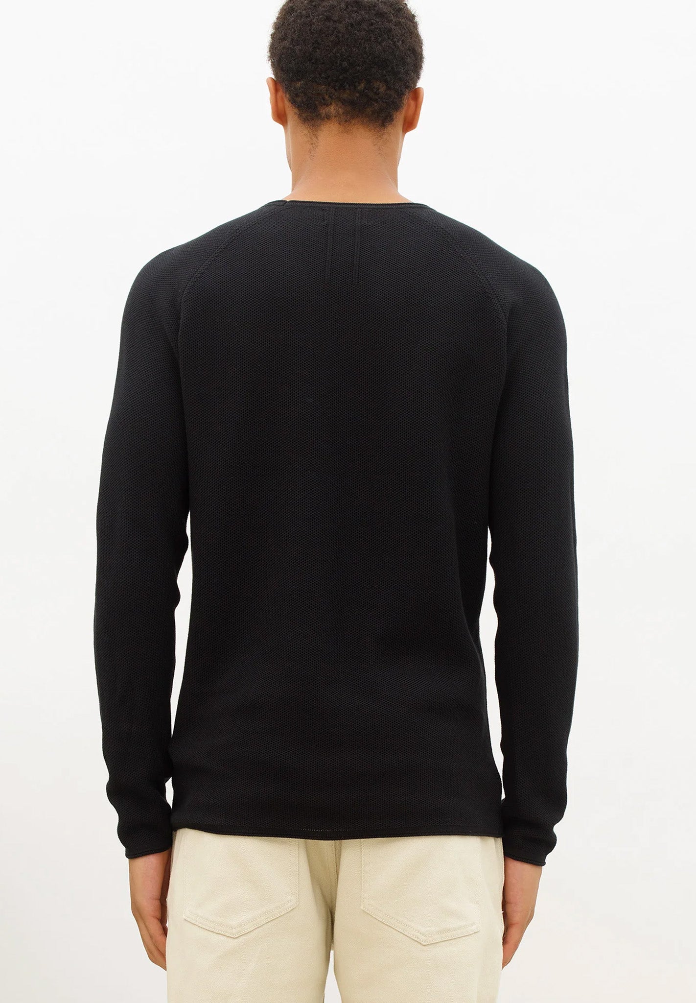 NOWADAYS - Honeycomb Crew Neck - Caviar - BACKYARD