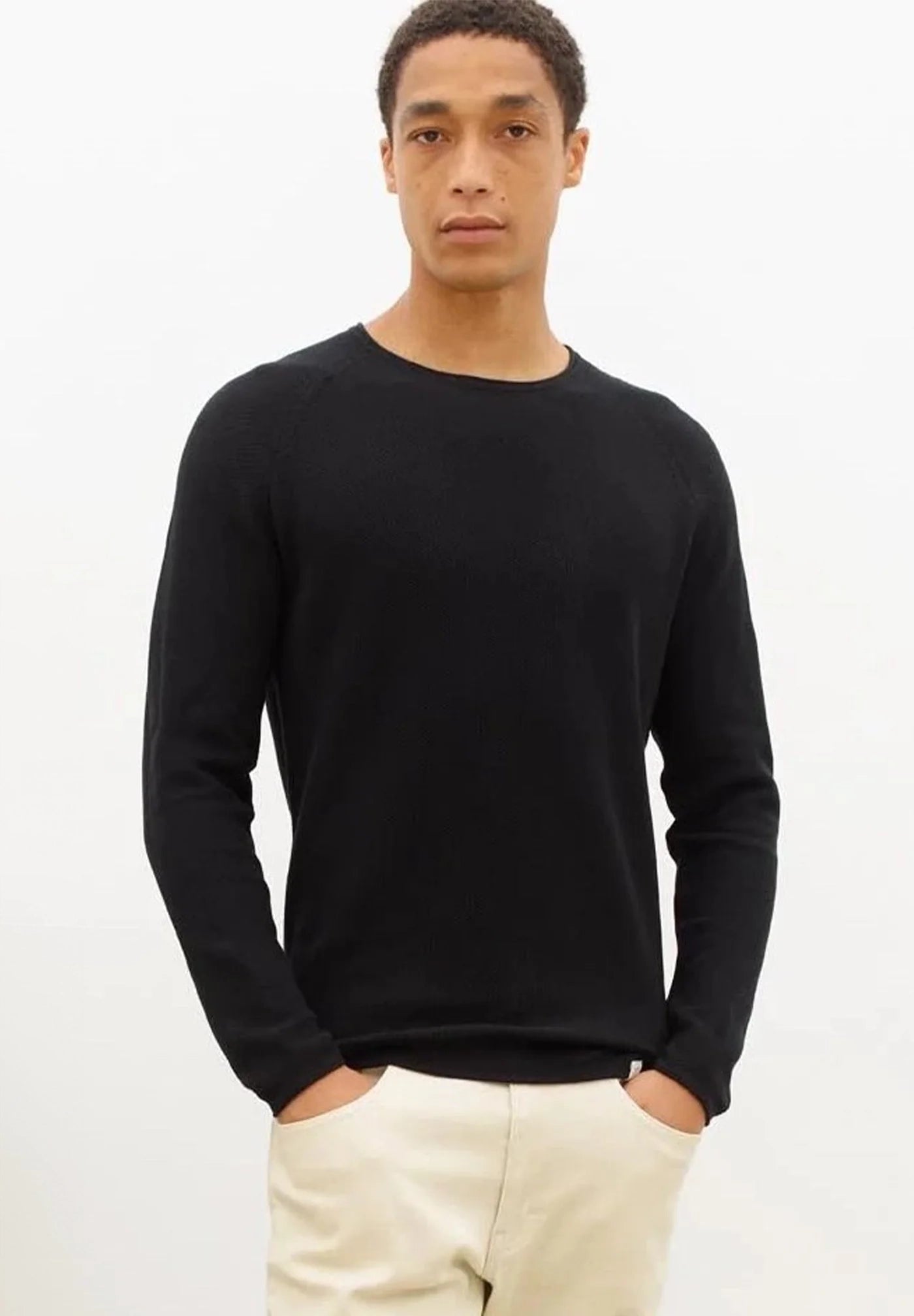 NOWADAYS - Honeycomb Crew Neck - Caviar - BACKYARD