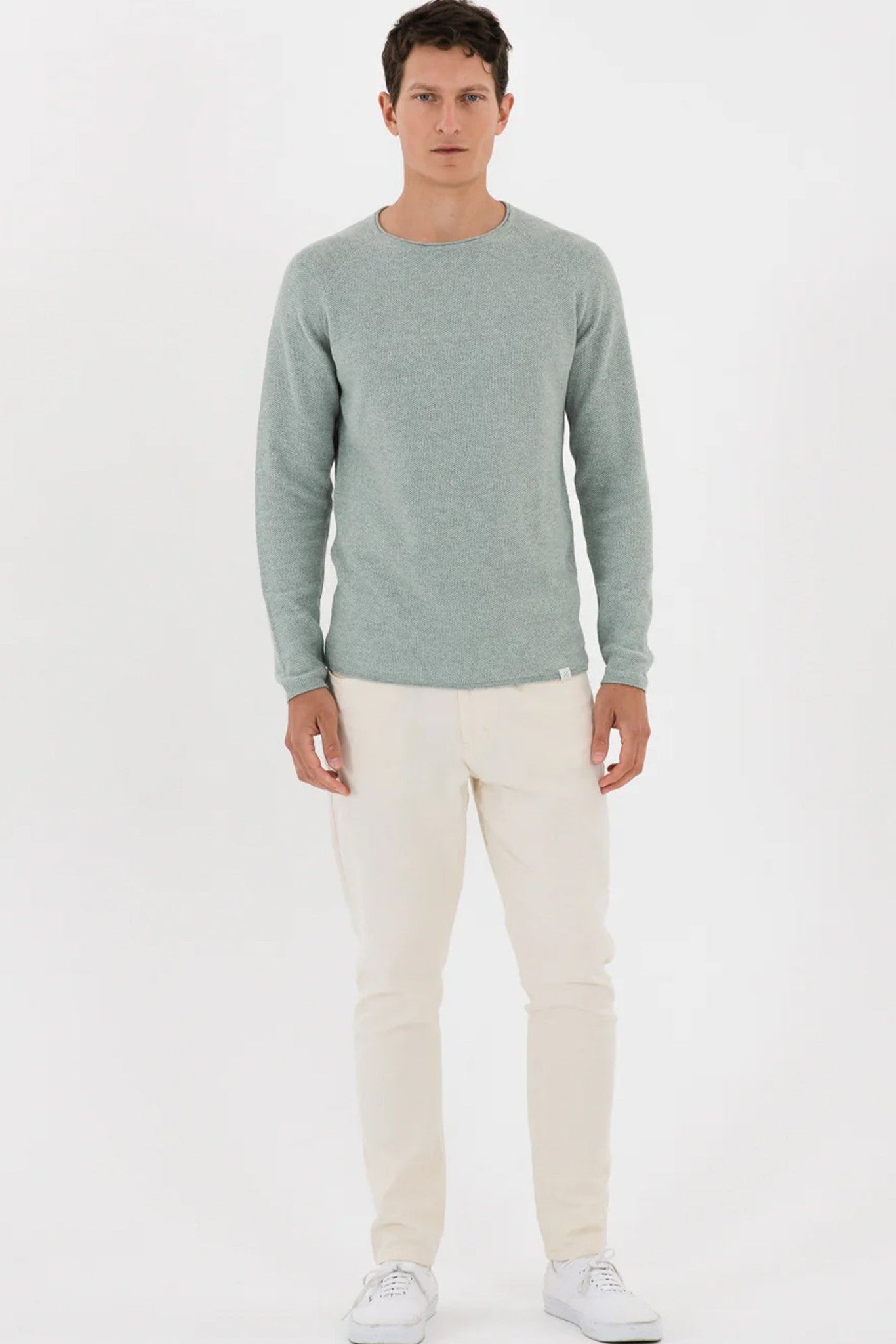NOWADAYS - Honeycomb Crew Neck - Jade Green - BACKYARD