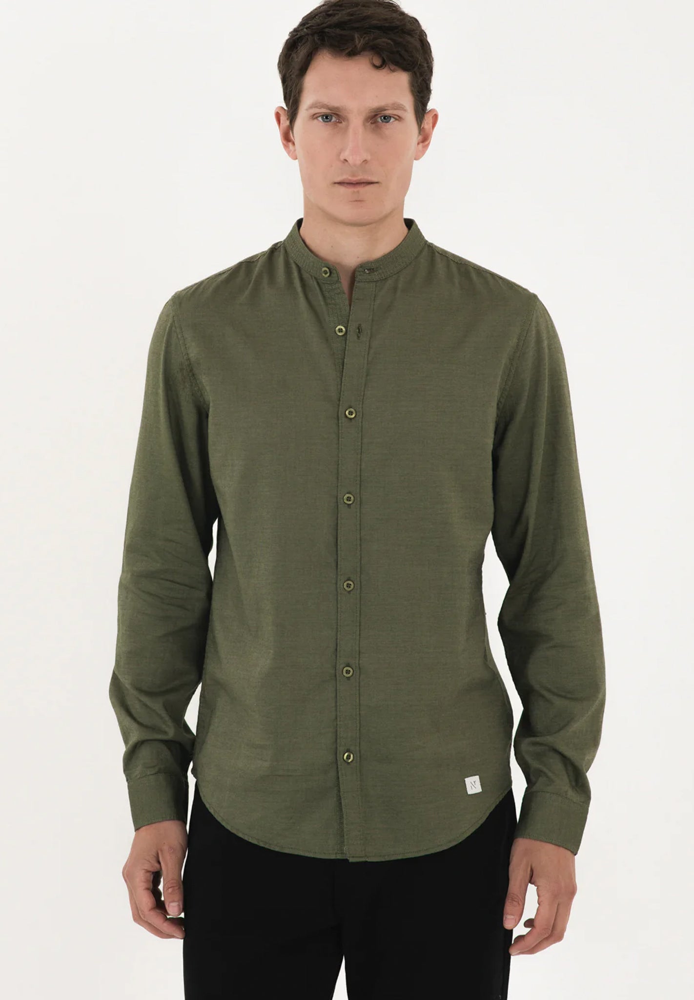 NOWADAYS - Oxford Melange Shirt - Mineral Green - BACKYARD
